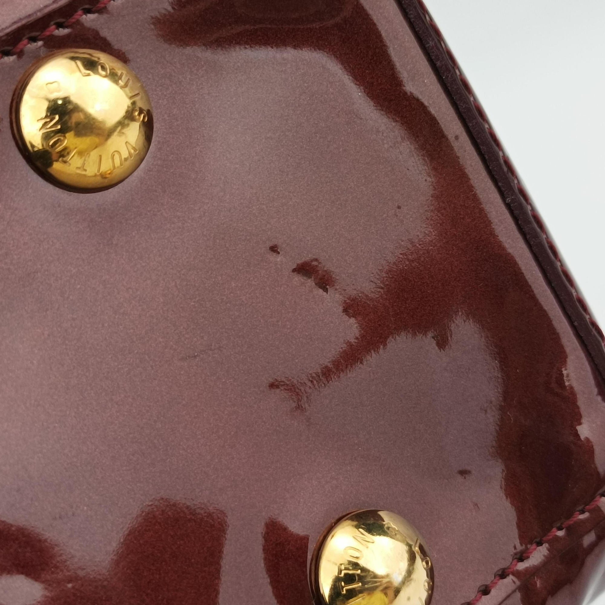 Pre-owned Louis Vuitton MELROSE AVENUE AMARANTE Vernis M93757 handbag | stylenewstar