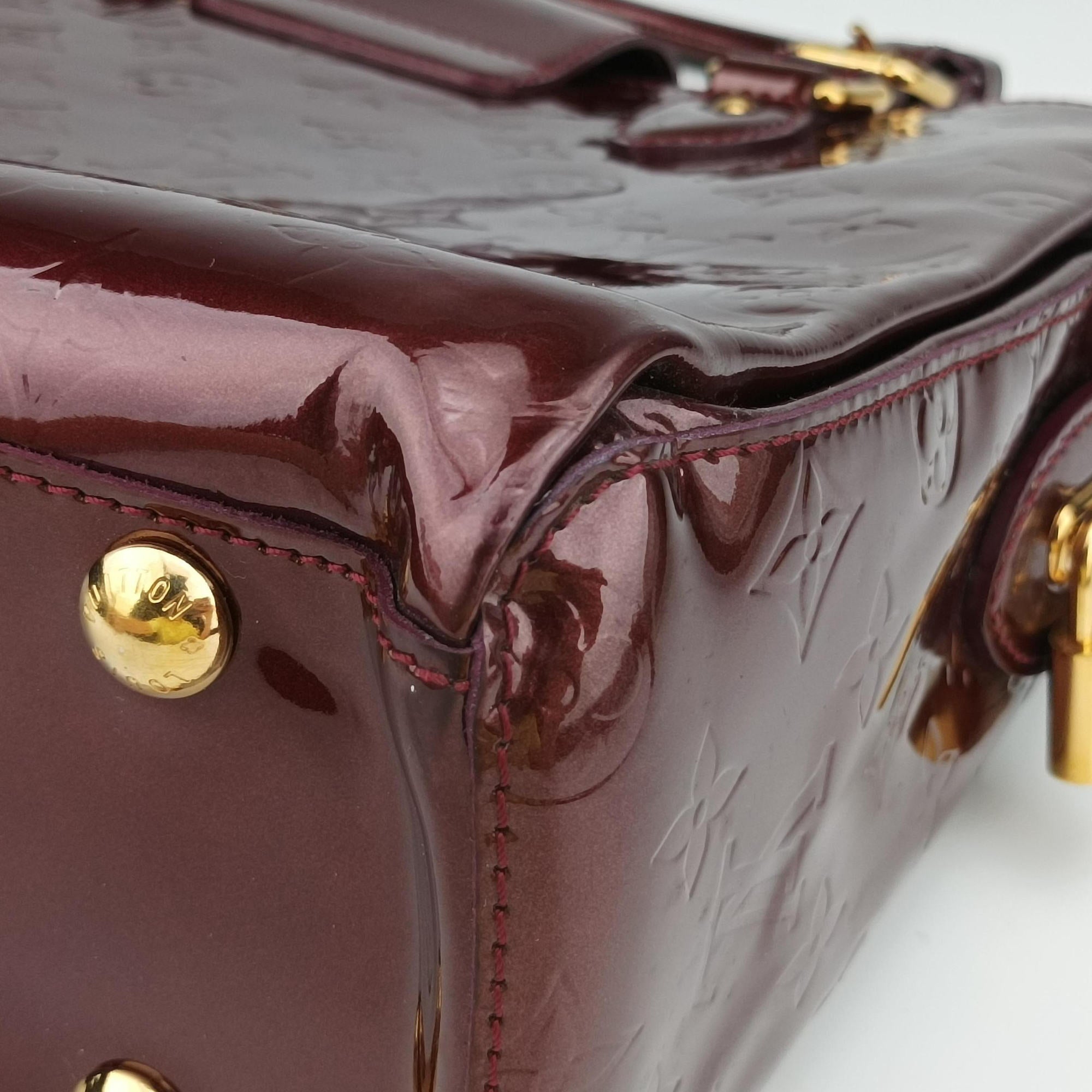Pre-owned Louis Vuitton MELROSE AVENUE AMARANTE Vernis M93757 handbag | stylenewstar