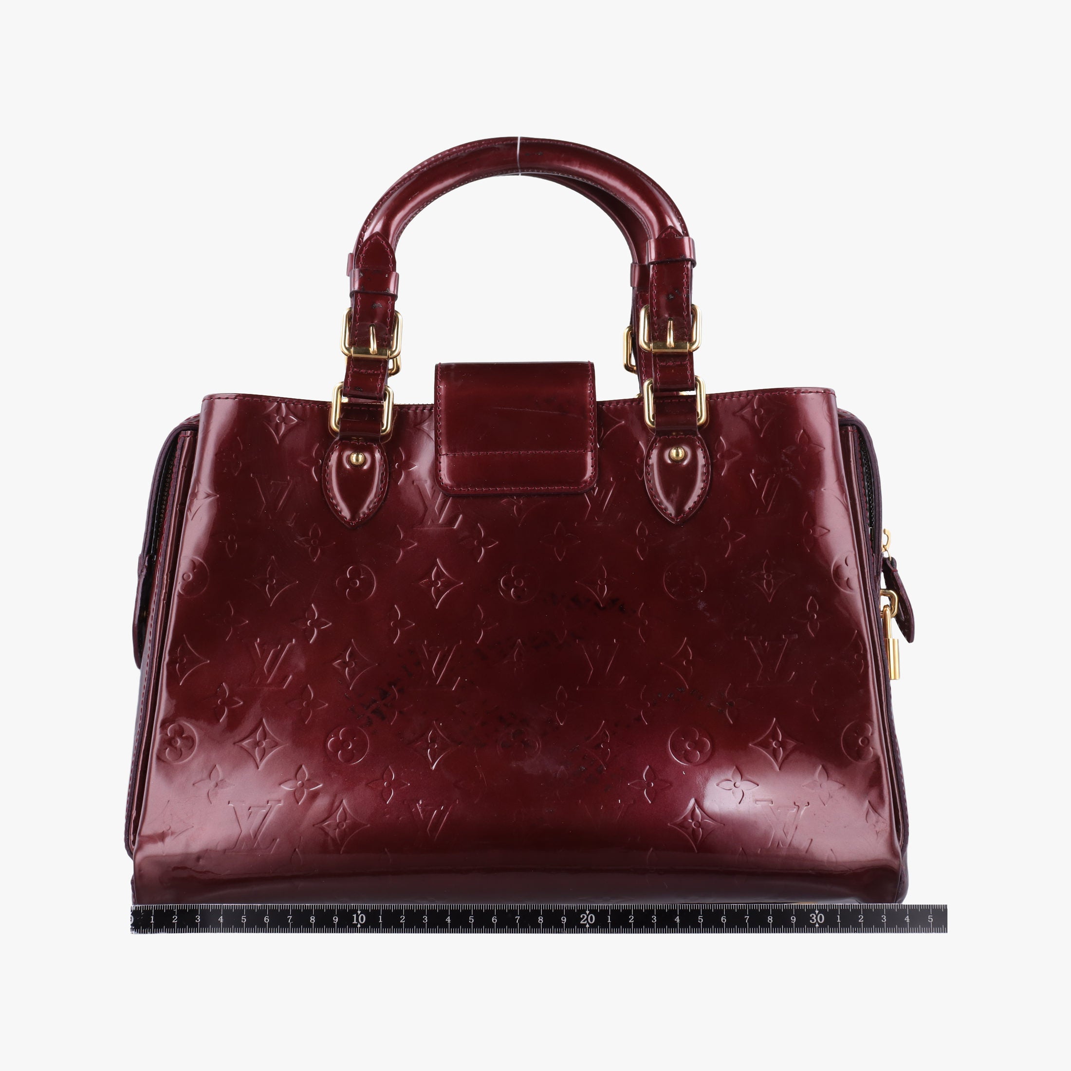 Pre-owned Louis Vuitton MELROSE AVENUE AMARANTE Vernis M93757 handbag | stylenewstar
