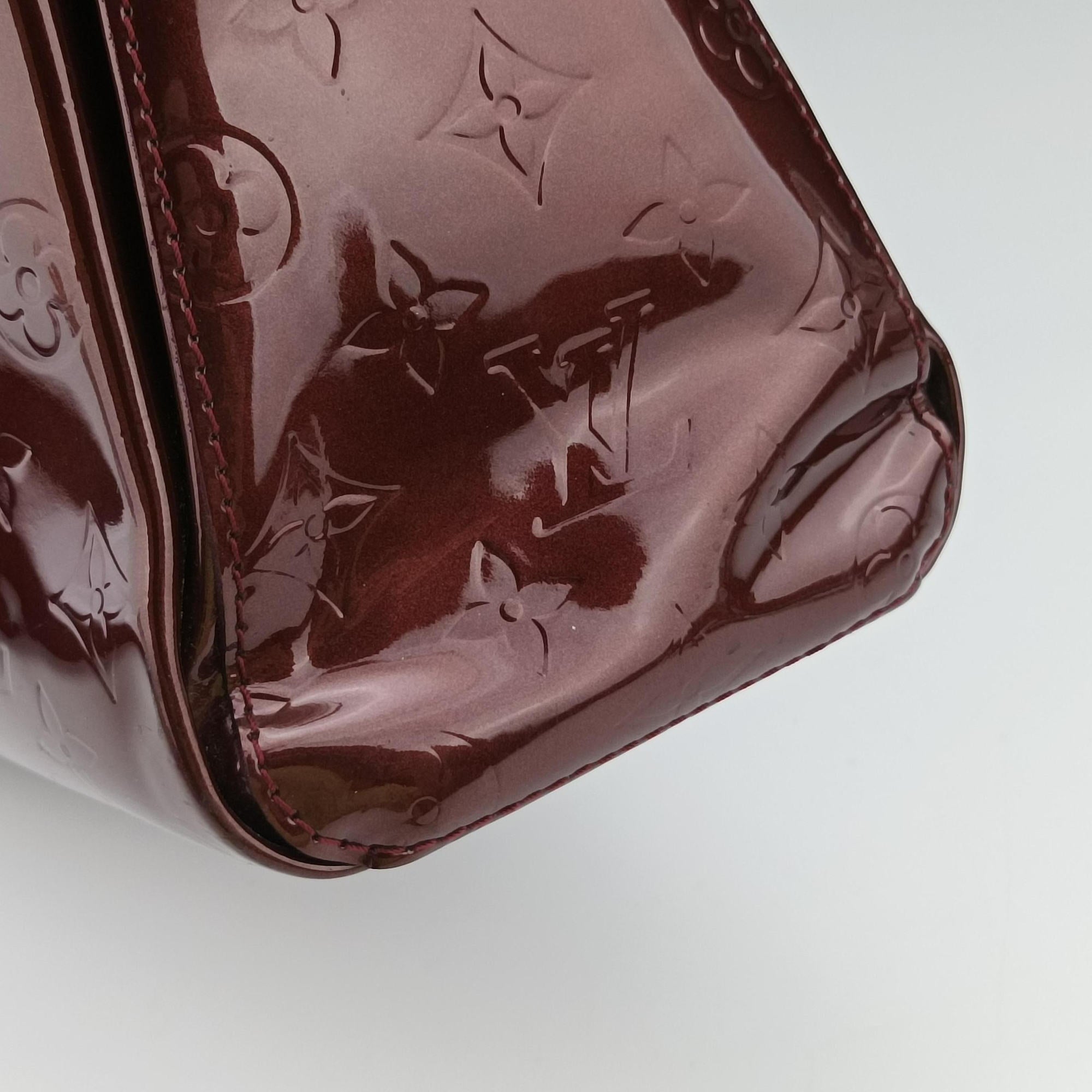 Pre-owned Louis Vuitton MELROSE AVENUE AMARANTE Vernis M93757 handbag | stylenewstar