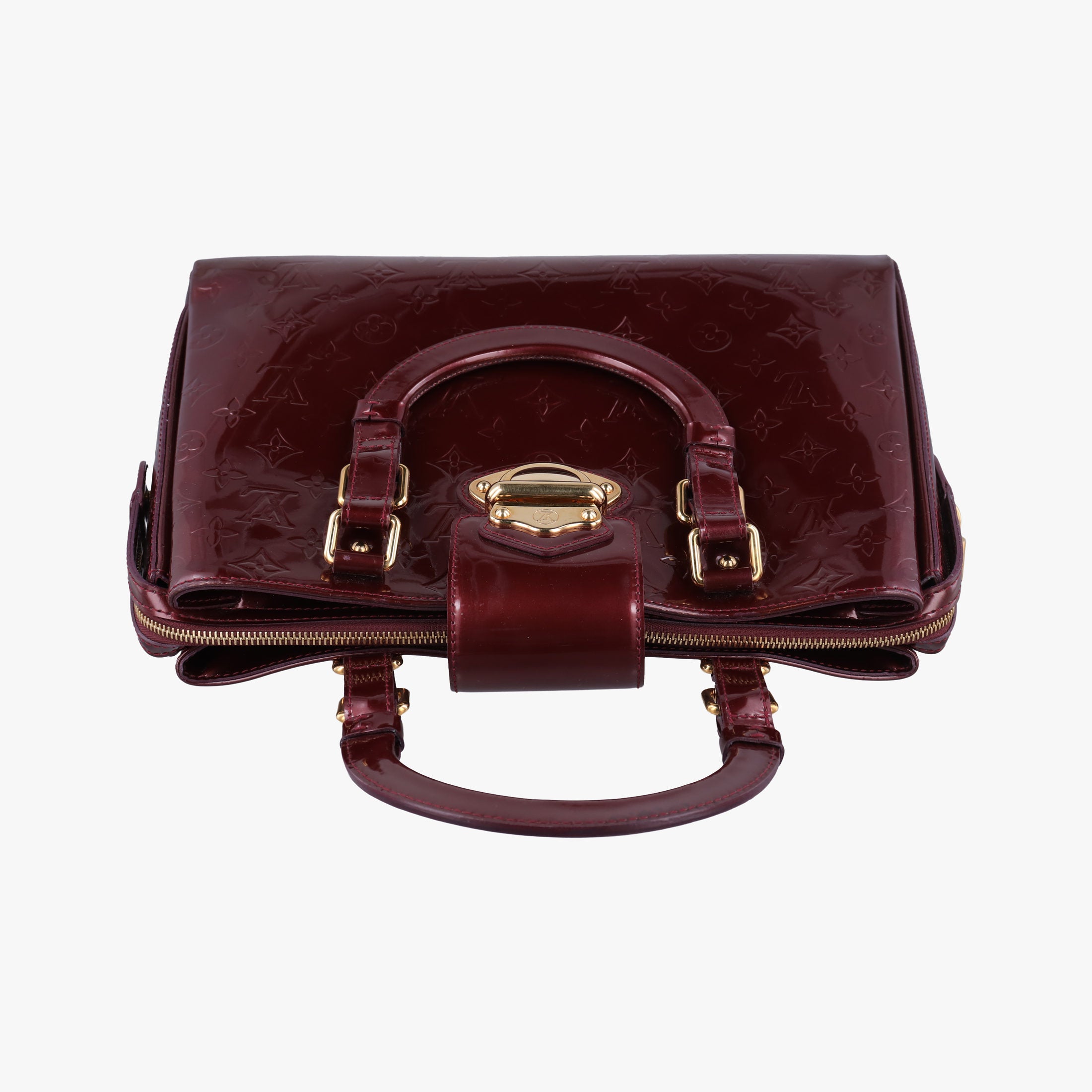 Pre-owned Louis Vuitton MELROSE AVENUE AMARANTE Vernis M93757 handbag | stylenewstar