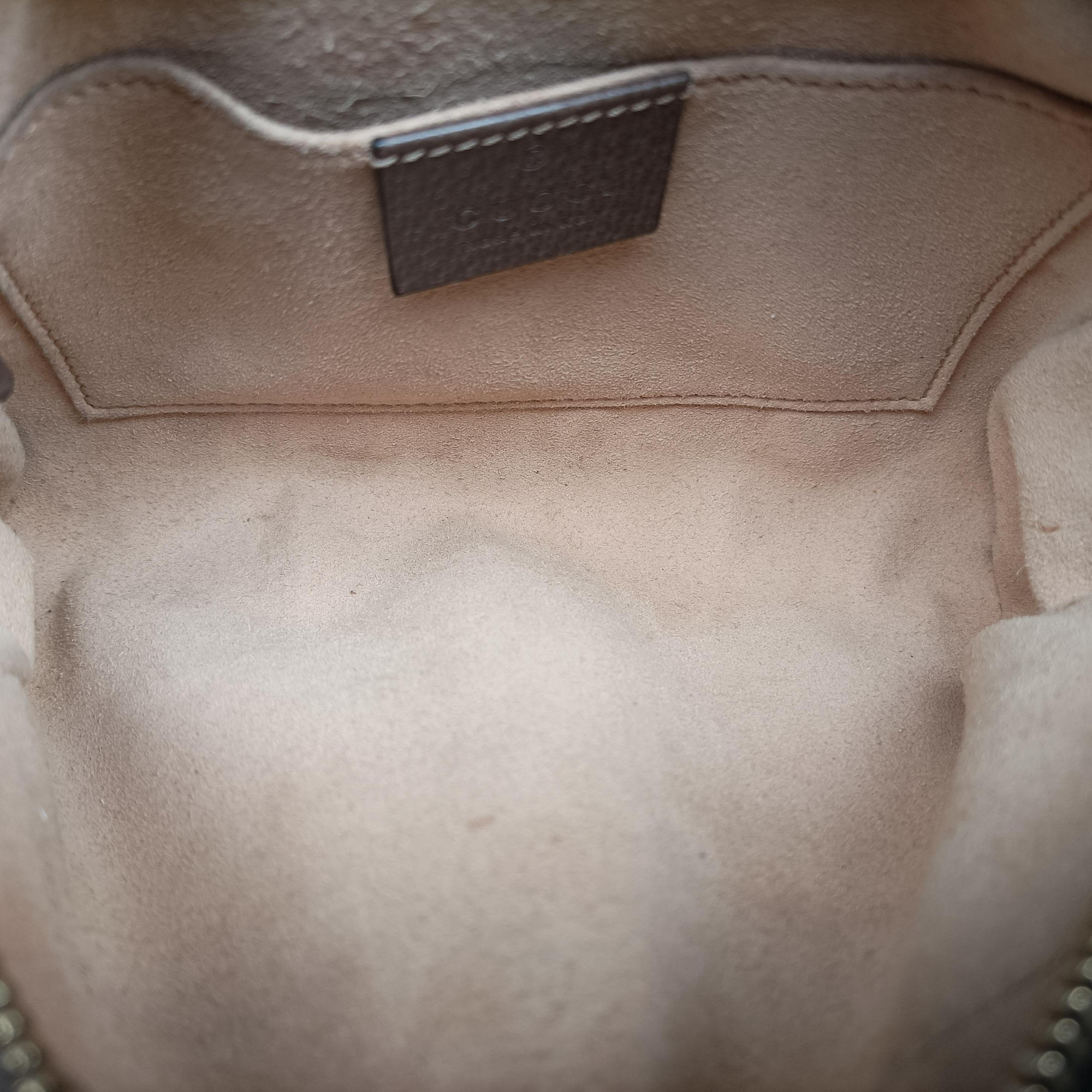 Pre-owned Gucci OPHIDIA brown×red×green PVC coated canvas×Leather 517350 shoulderbag | stylenewstar