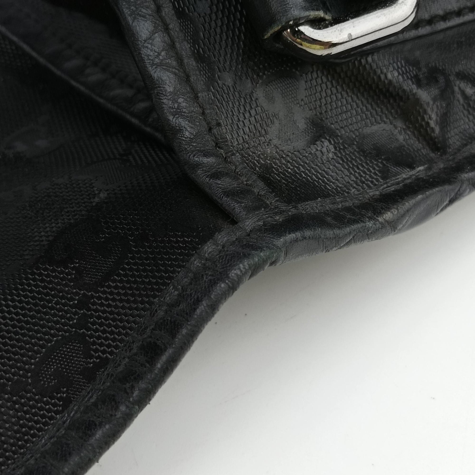 Pre-owned Gucci GG Imprime Messenger Black PVC coated canvas 201725 shoulderbag | stylenewstar