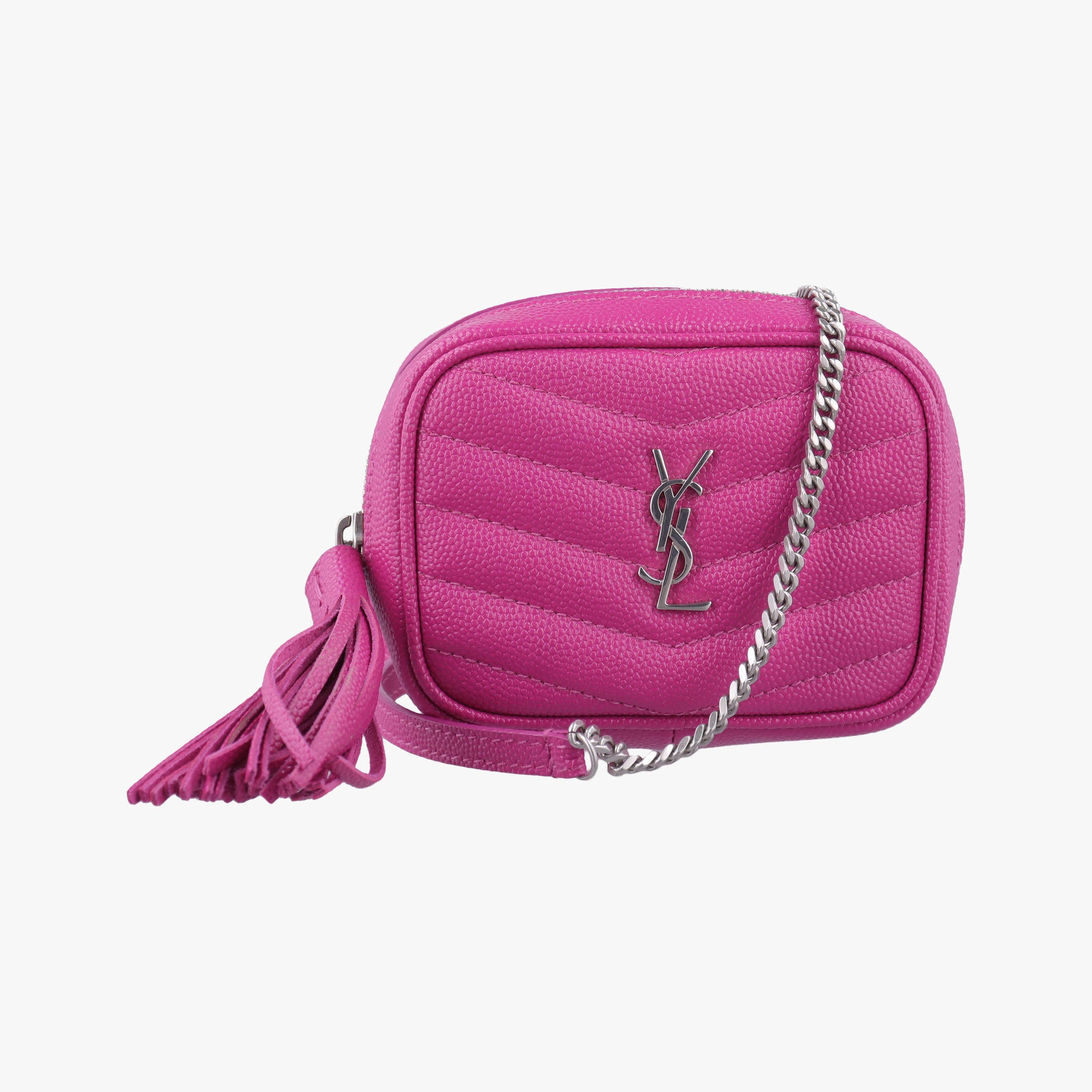 Pre-owned Yves Saint Laurent baby lou Rose Leather 635088 shoulderbag | stylenewstar