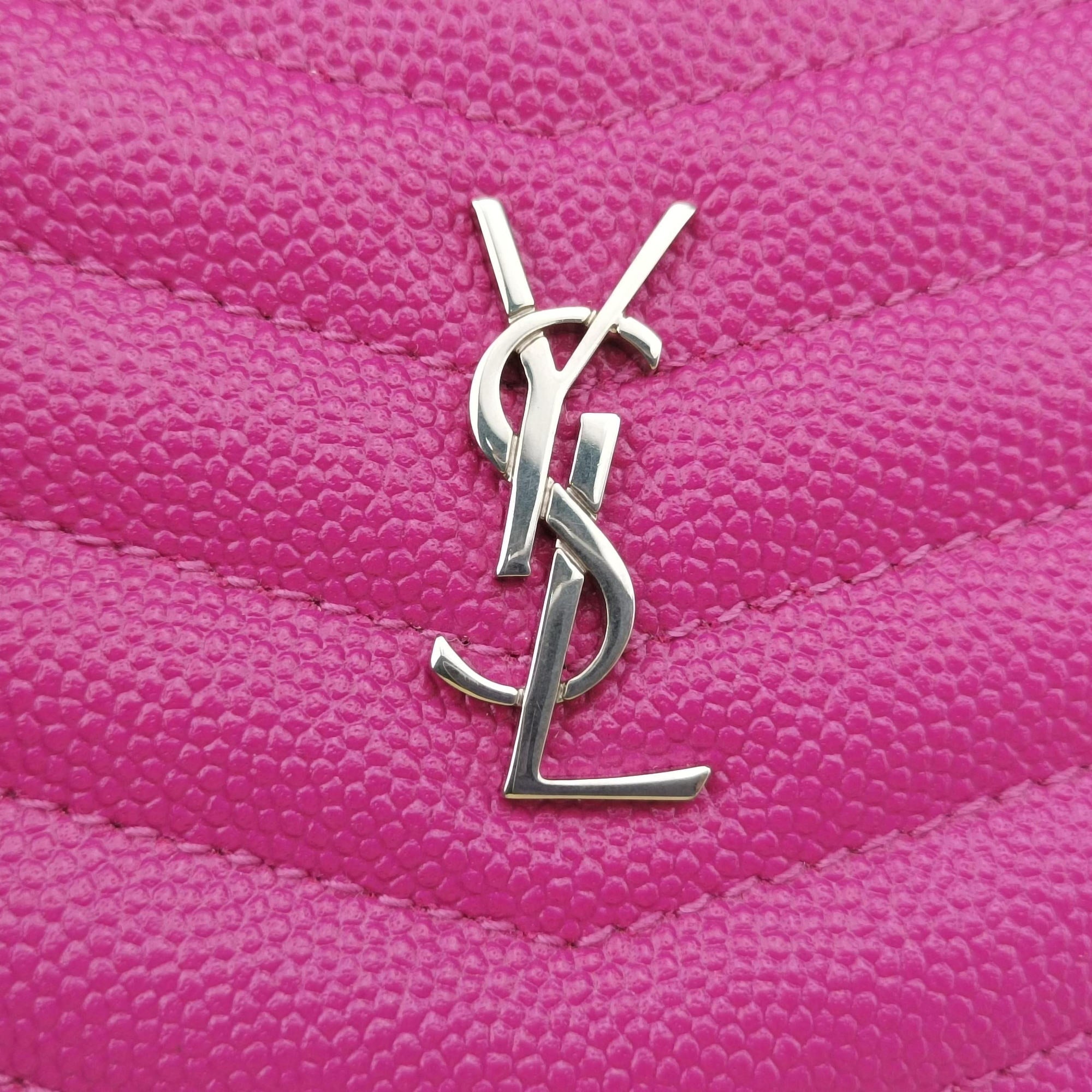 Pre-owned Yves Saint Laurent baby lou Rose Leather 635088 shoulderbag | stylenewstar