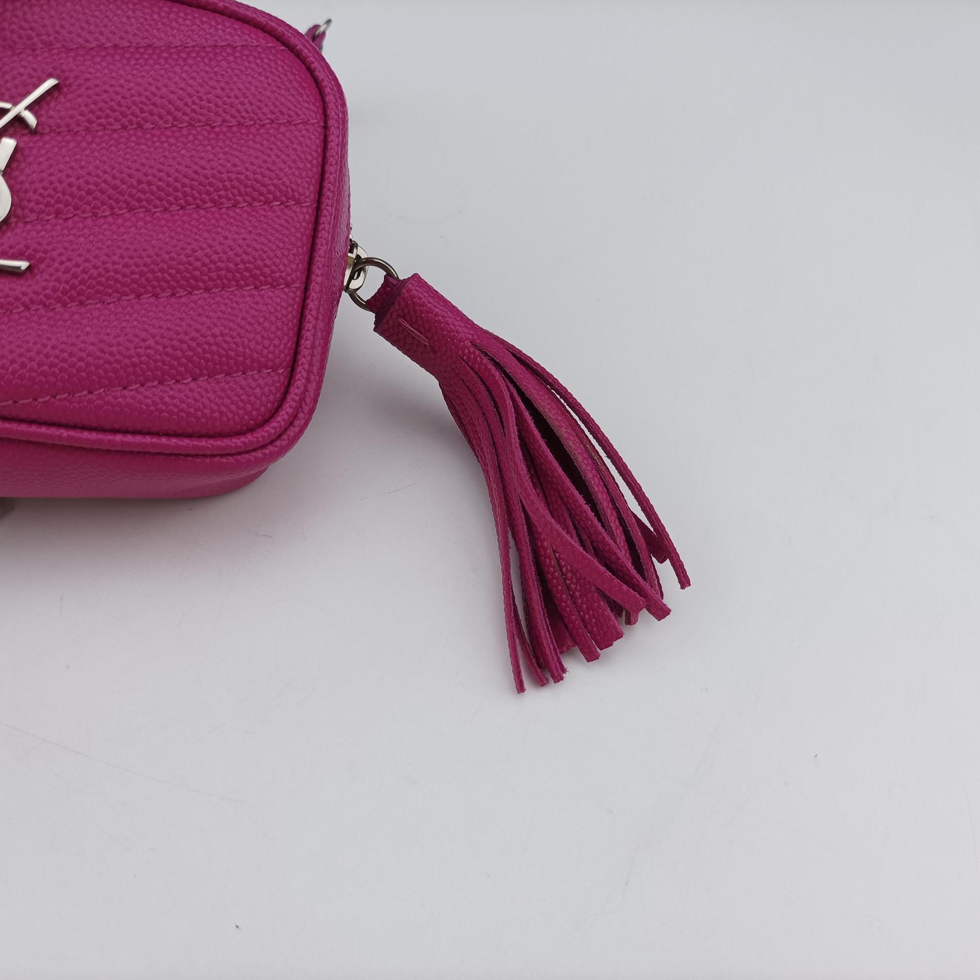 Pre-owned Yves Saint Laurent baby lou Rose Leather 635088 shoulderbag | stylenewstar