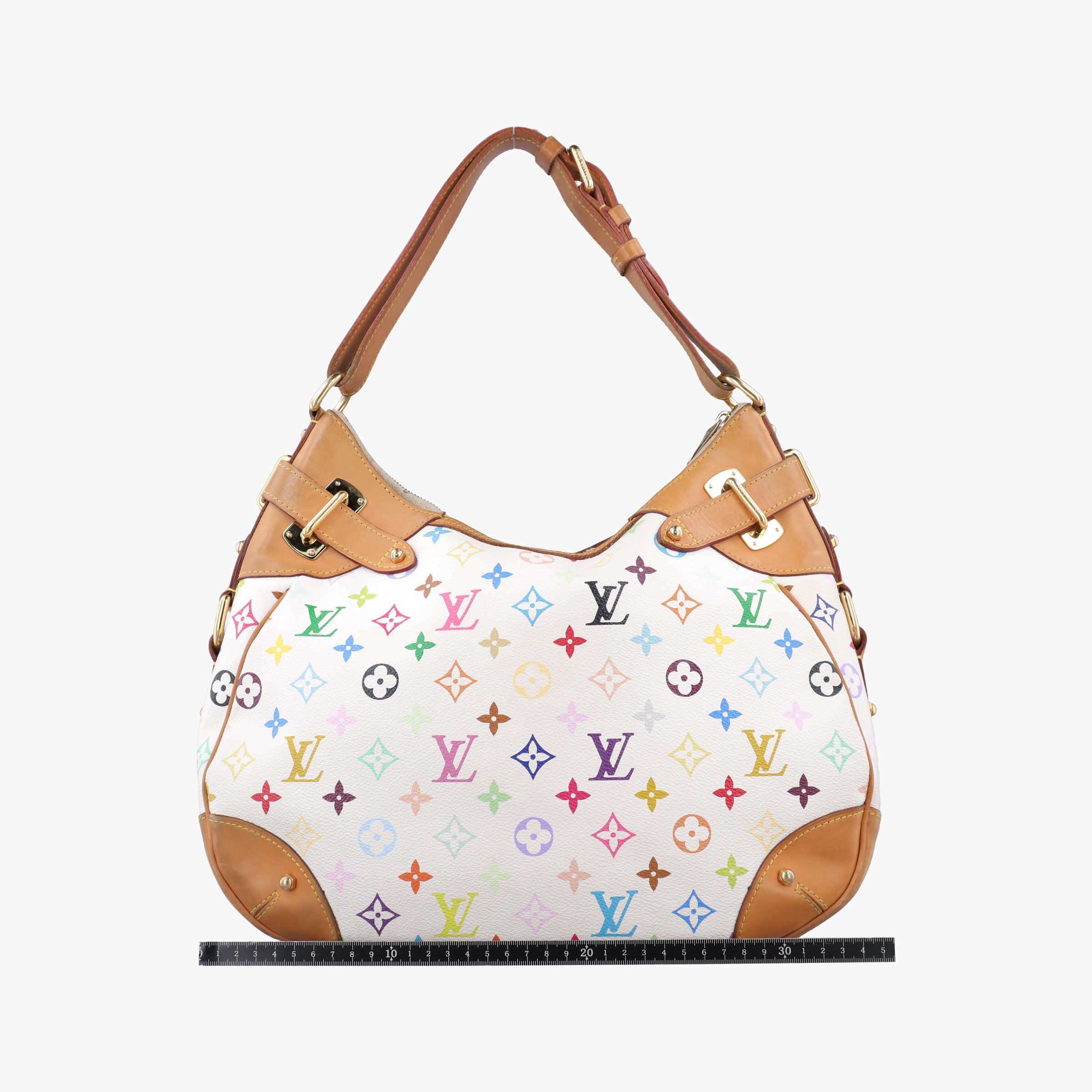 Secondhand Louis Vuitton GRETA white Monogram Multicolor M40195 shoulderbag | stylenewstar