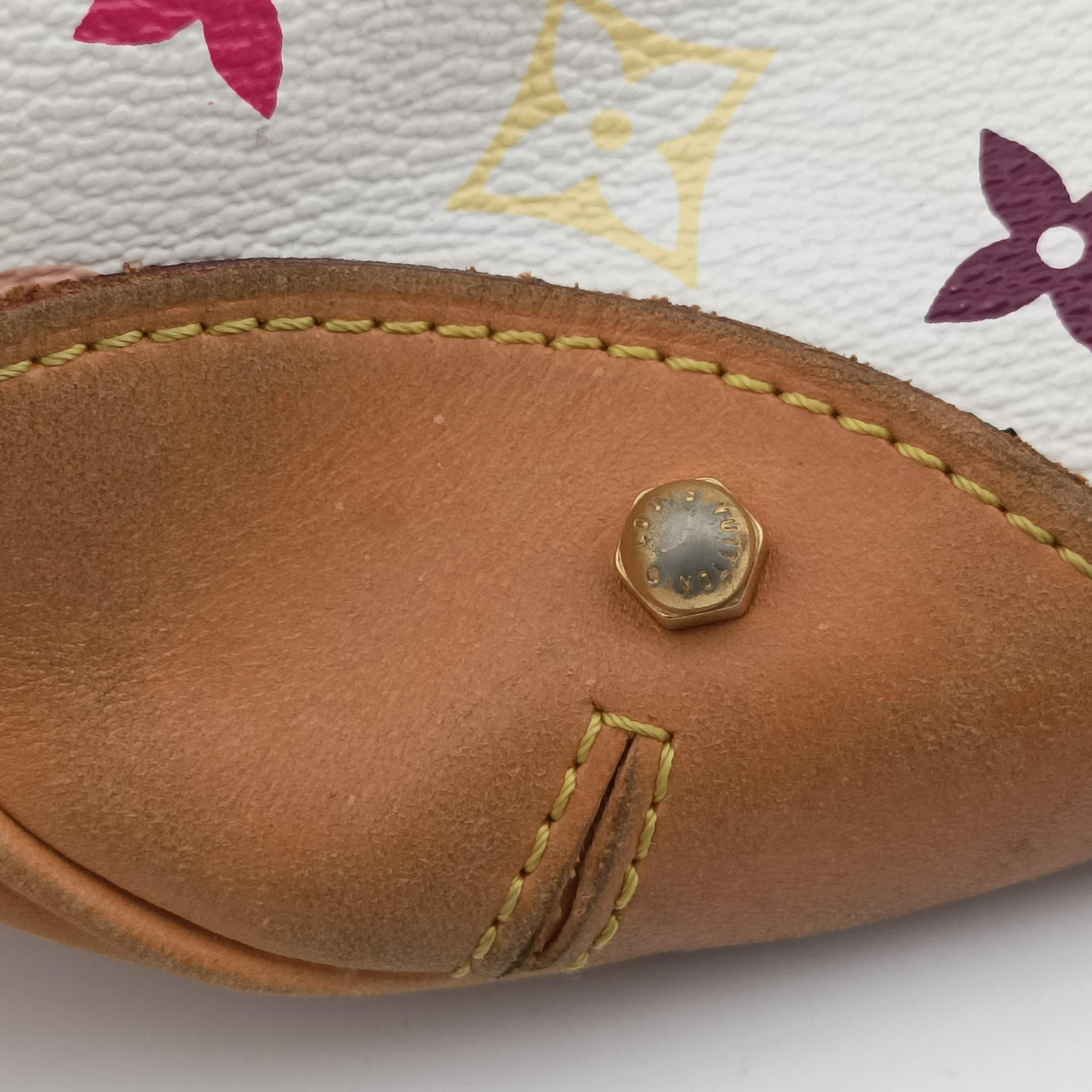Secondhand Louis Vuitton GRETA white Monogram Multicolor M40195 shoulderbag | stylenewstar