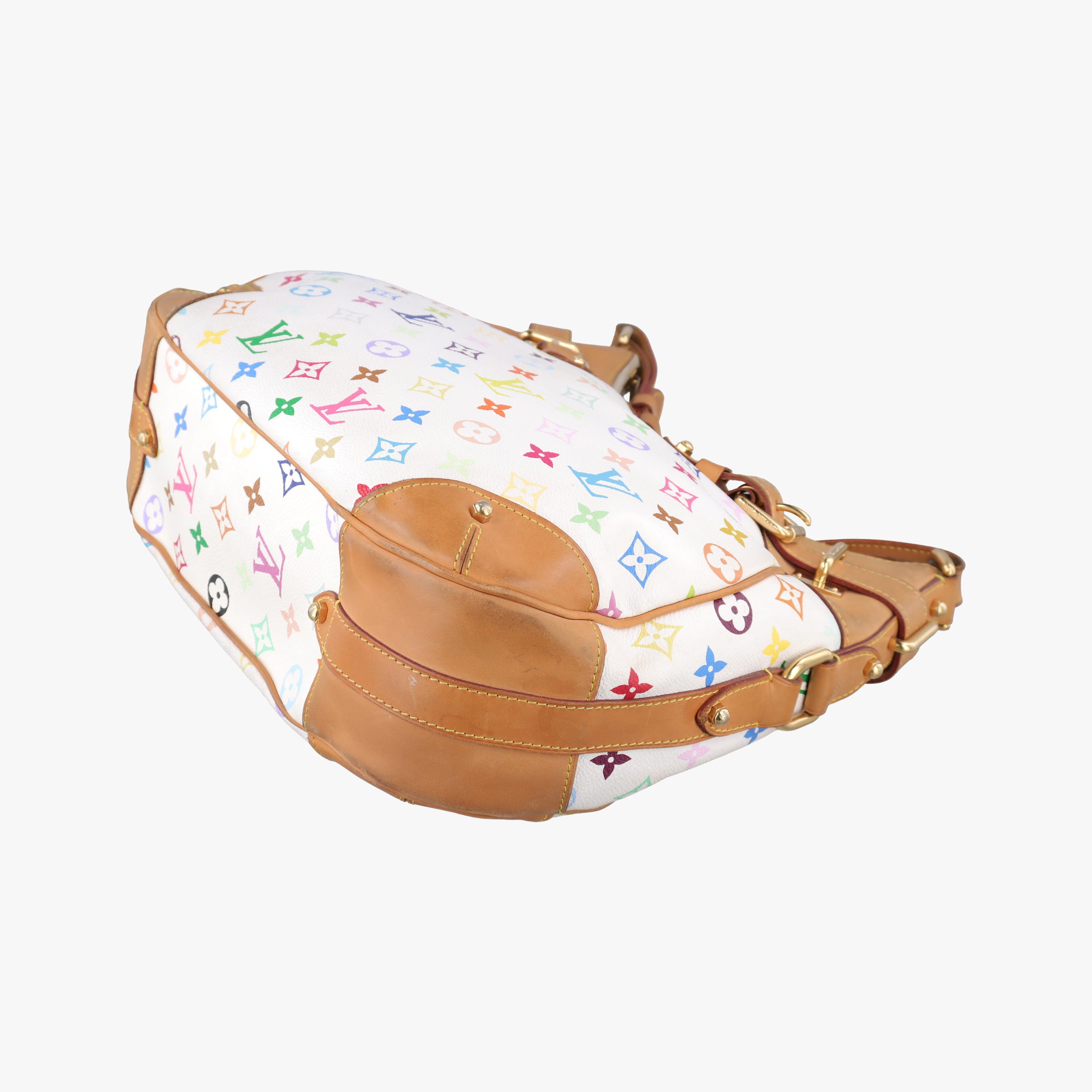 Secondhand Louis Vuitton GRETA white Monogram Multicolor M40195 shoulderbag | stylenewstar