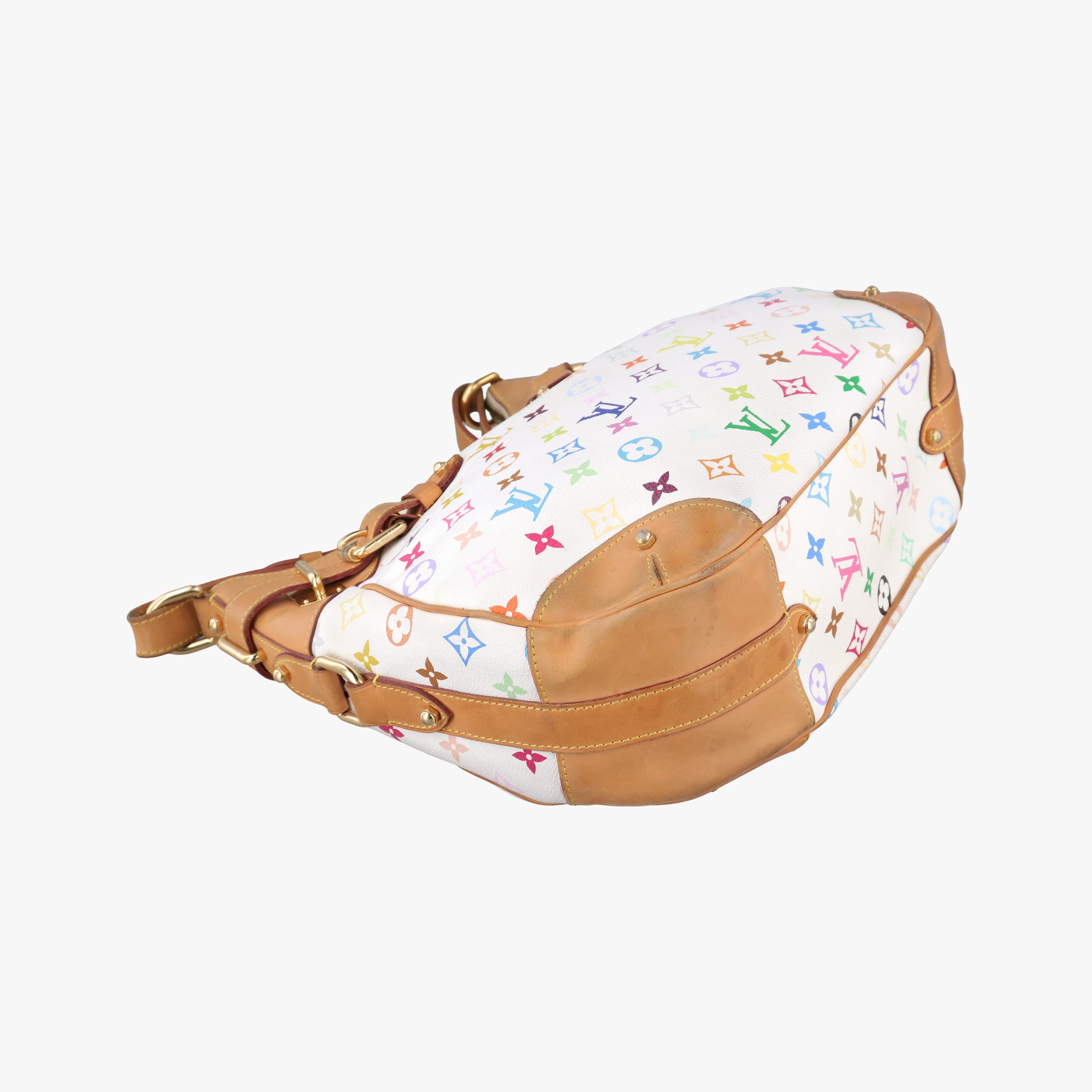 Secondhand Louis Vuitton GRETA white Monogram Multicolor M40195 shoulderbag | stylenewstar