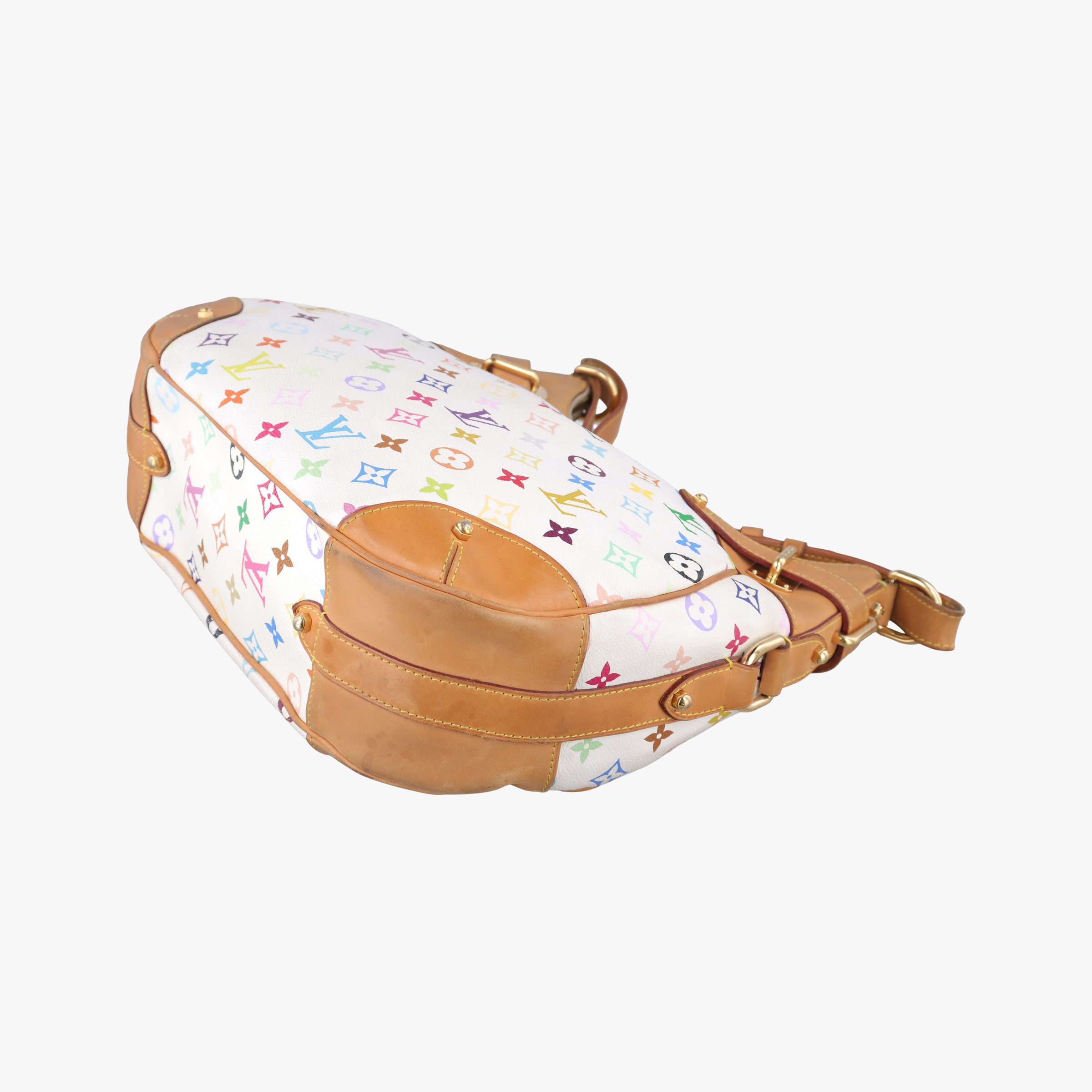 Secondhand Louis Vuitton GRETA white Monogram Multicolor M40195 shoulderbag | stylenewstar