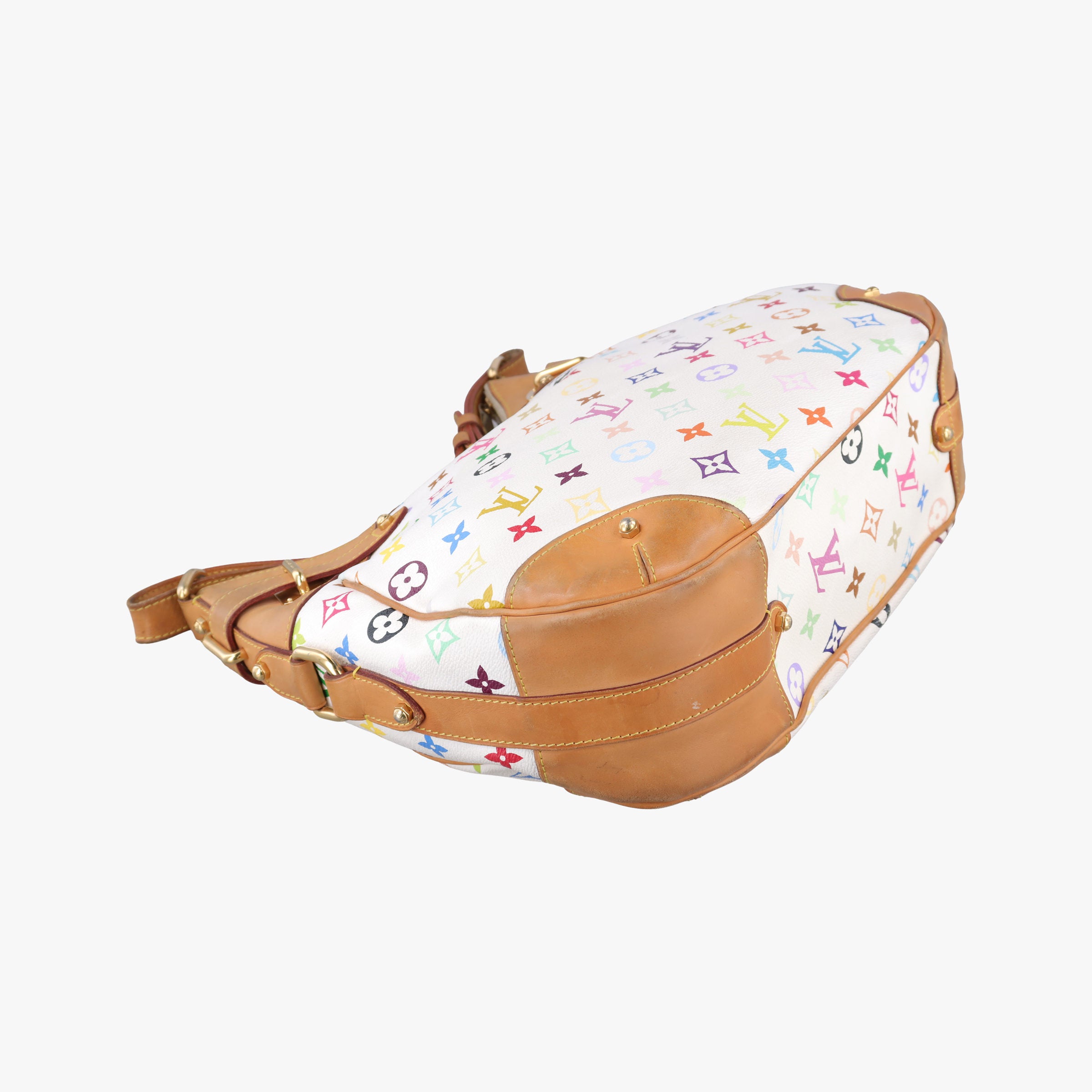 Secondhand Louis Vuitton GRETA white Monogram Multicolor M40195 shoulderbag | stylenewstar