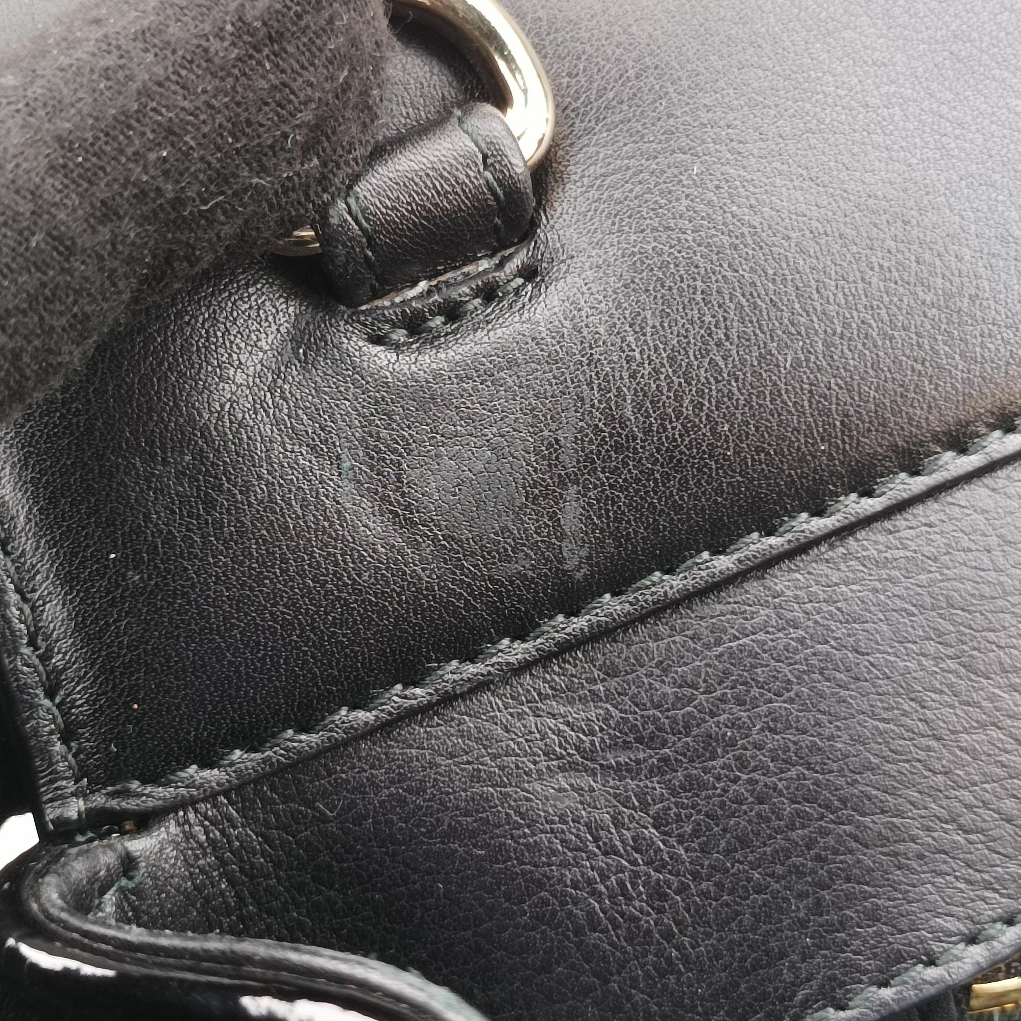 Pre-owned Bvlgari Python Isabella Rossellini Black patent  shoulderbag | stylenewstar