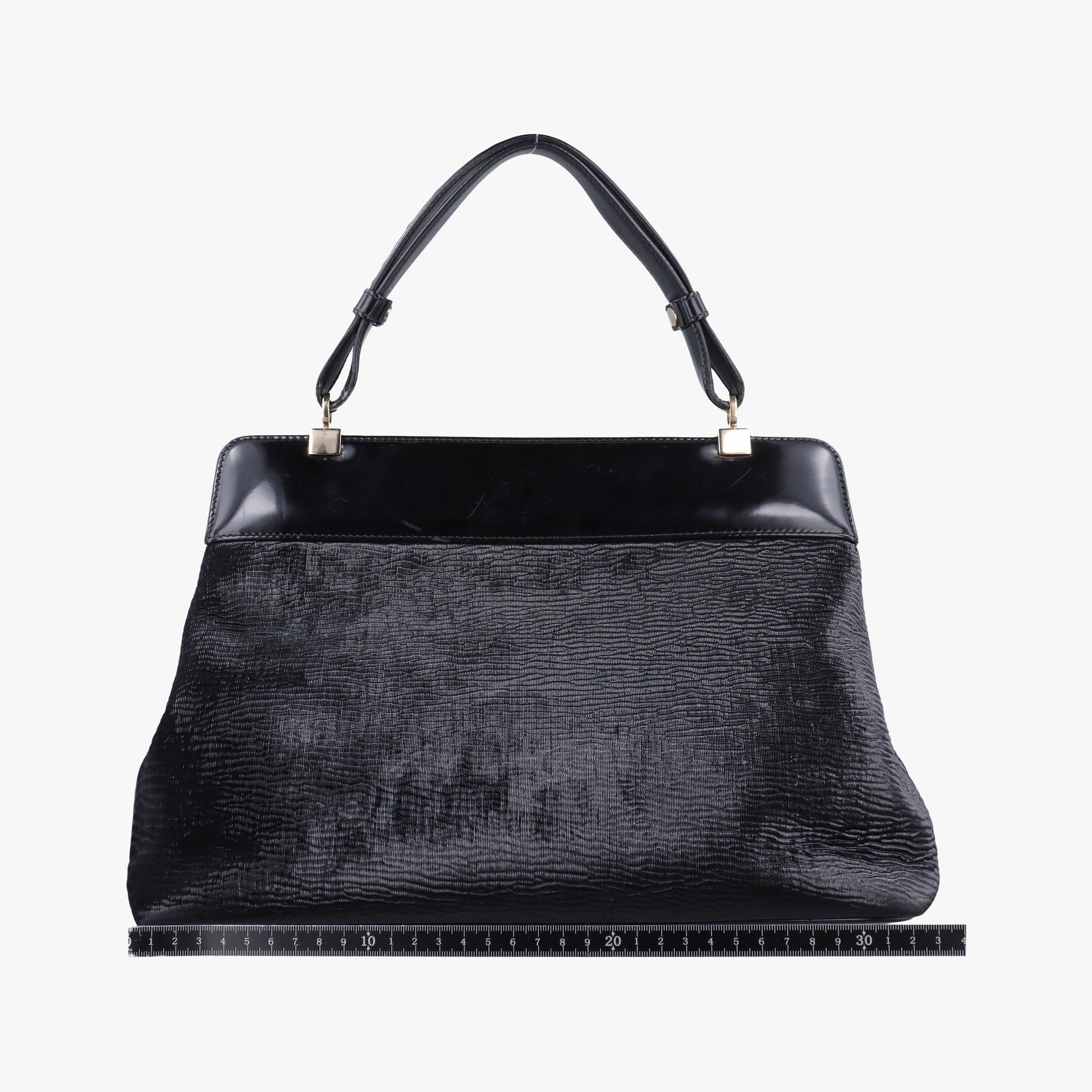 Pre-owned Bvlgari Python Isabella Rossellini Black patent  shoulderbag | stylenewstar
