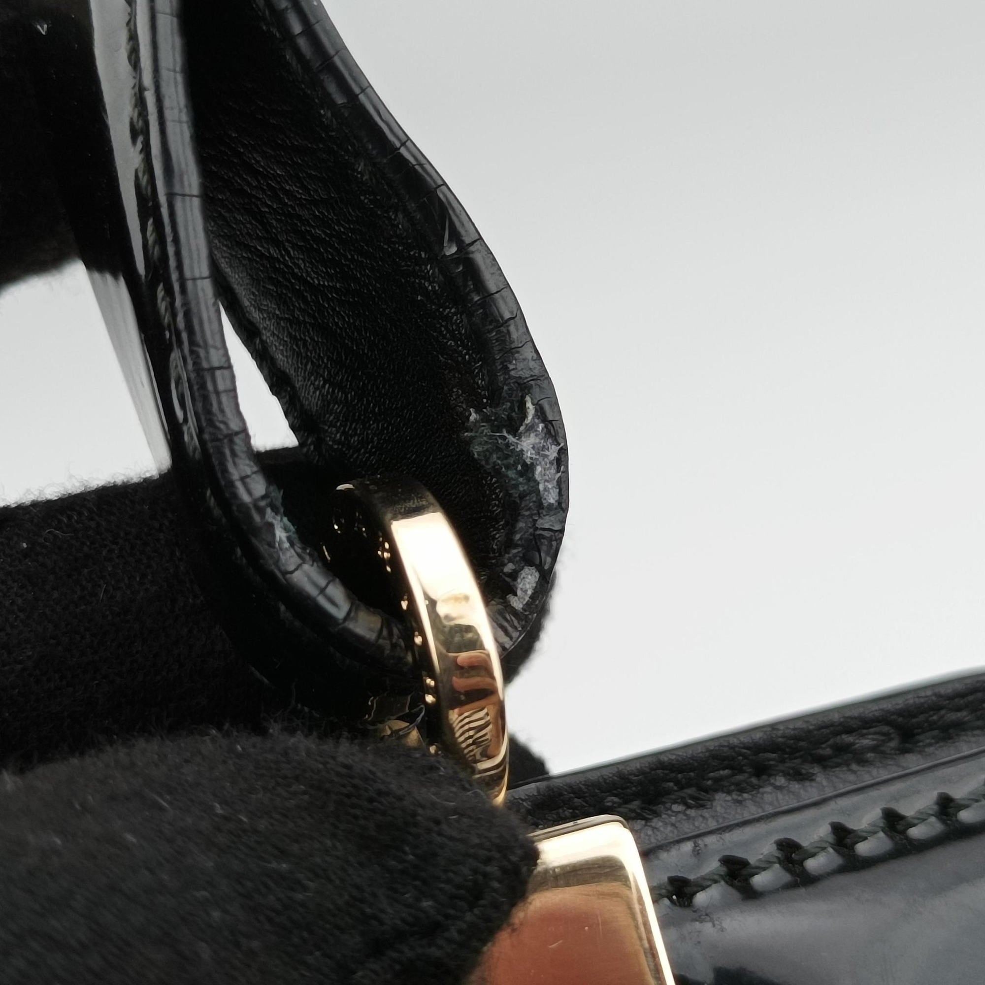 Pre-owned Bvlgari Python Isabella Rossellini Black patent  shoulderbag | stylenewstar