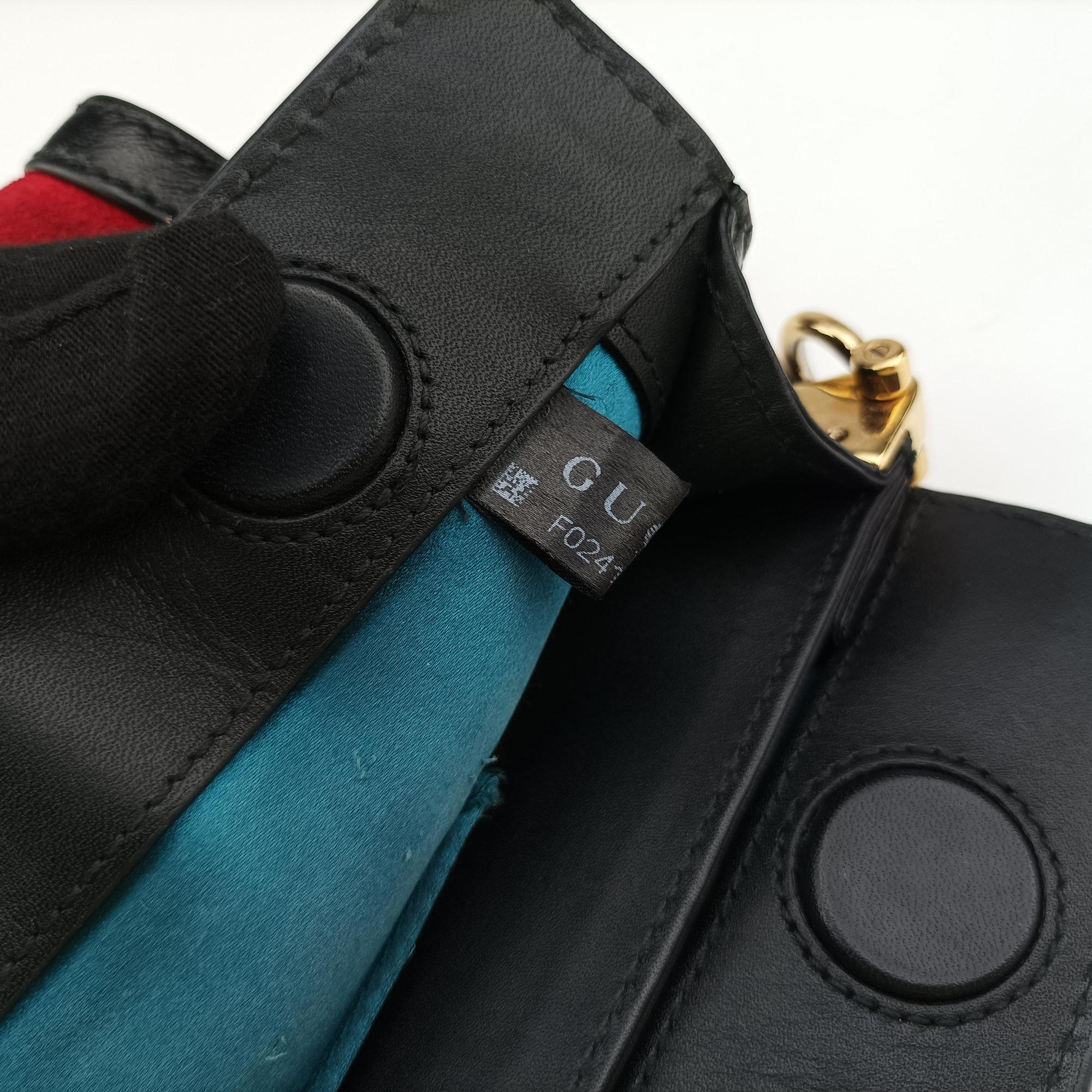 Pre-owned Gucci Ophidia Red×Black Suede×leather 503877 shoulderbag | stylenewstar