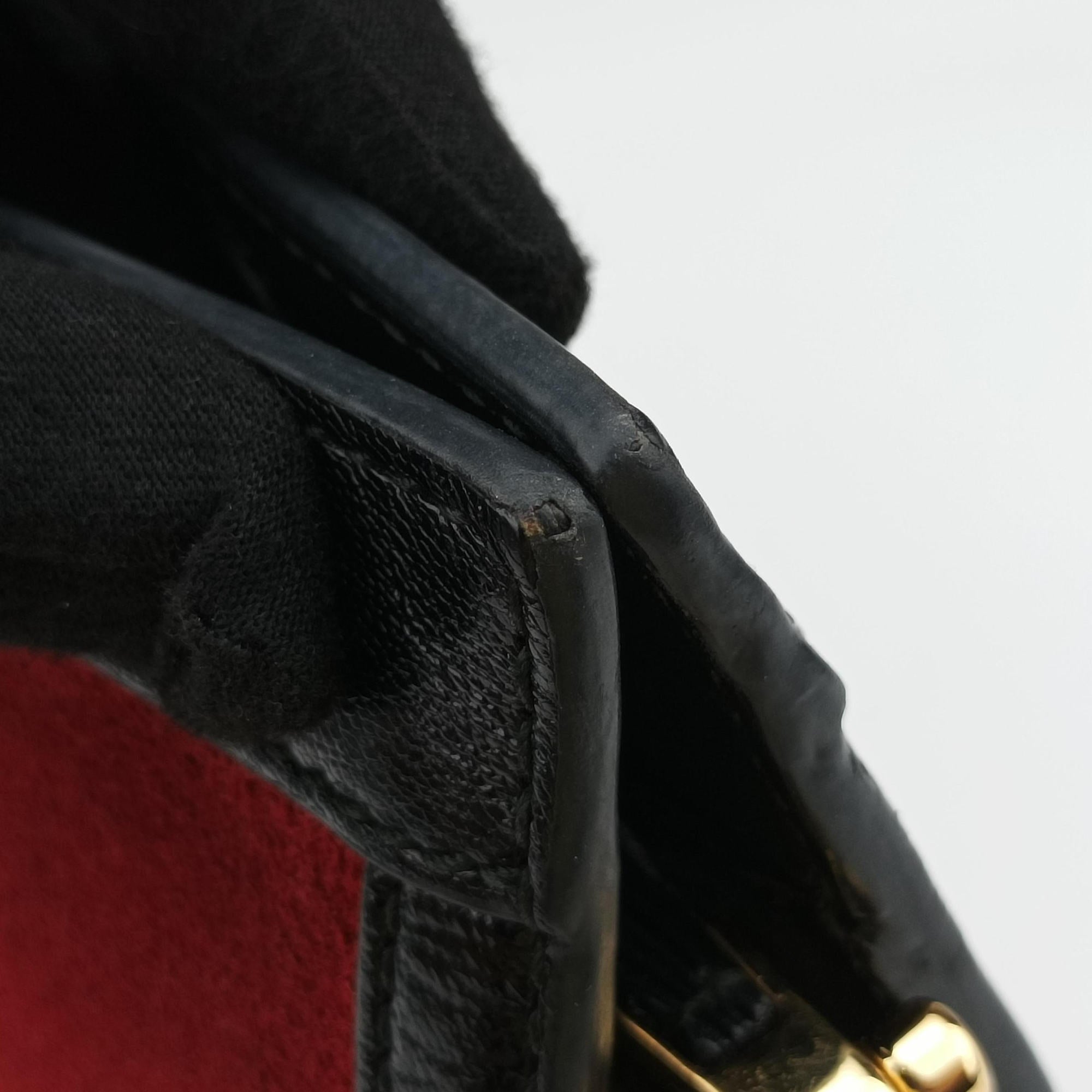 Pre-owned Gucci Ophidia Red×Black Suede×leather 503877 shoulderbag | stylenewstar