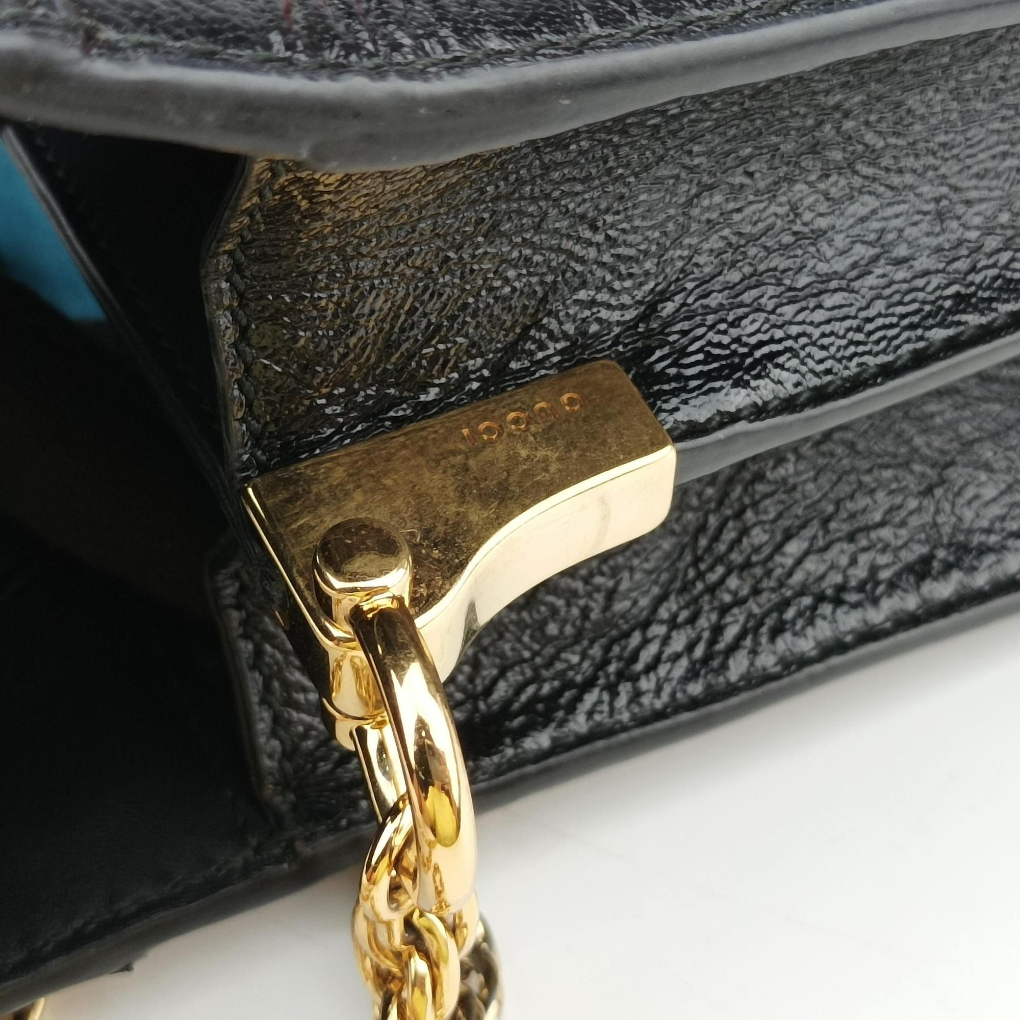 Pre-owned Gucci Ophidia Red×Black Suede×leather 503877 shoulderbag | stylenewstar