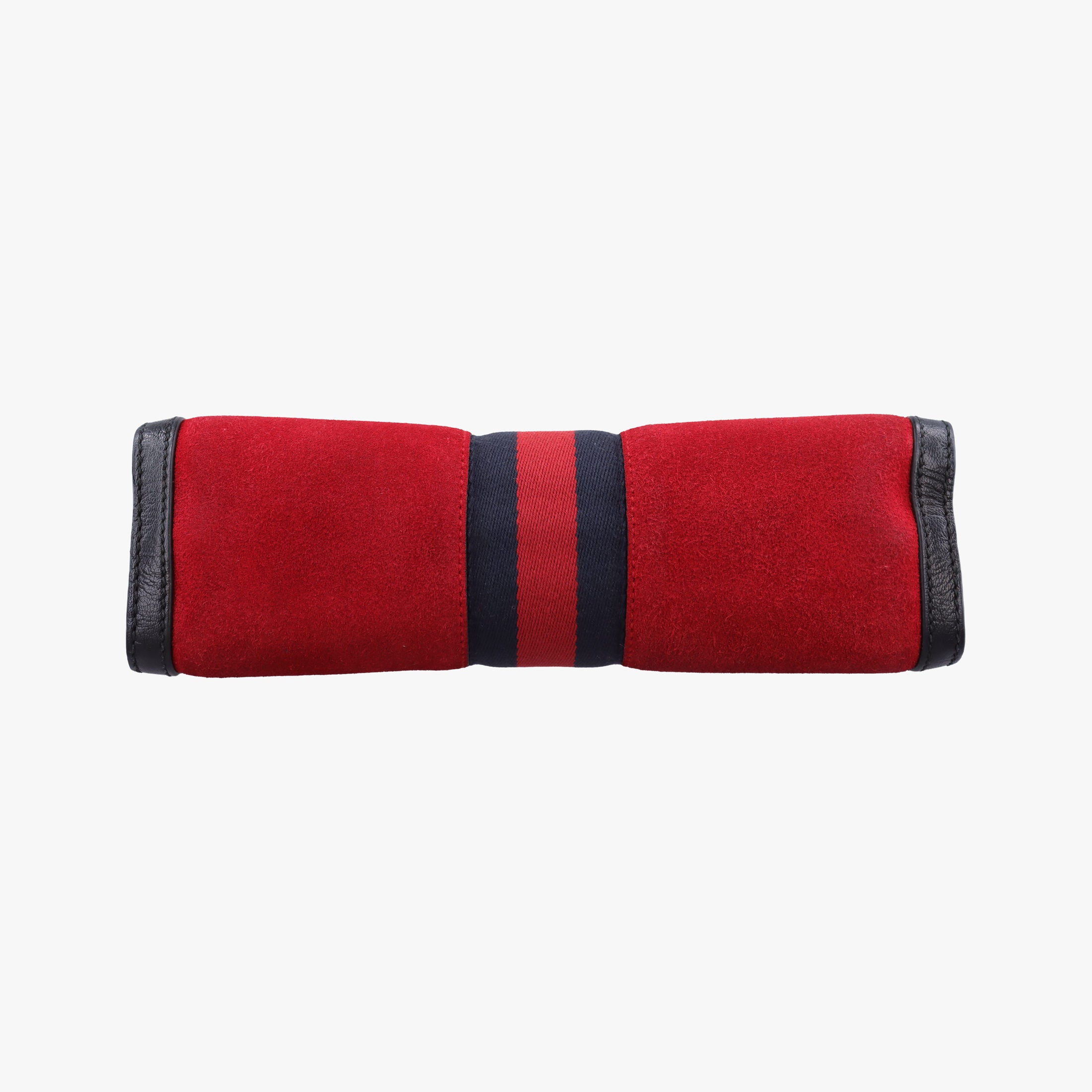 Pre-owned Gucci Ophidia Red×Black Suede×leather 503877 shoulderbag | stylenewstar
