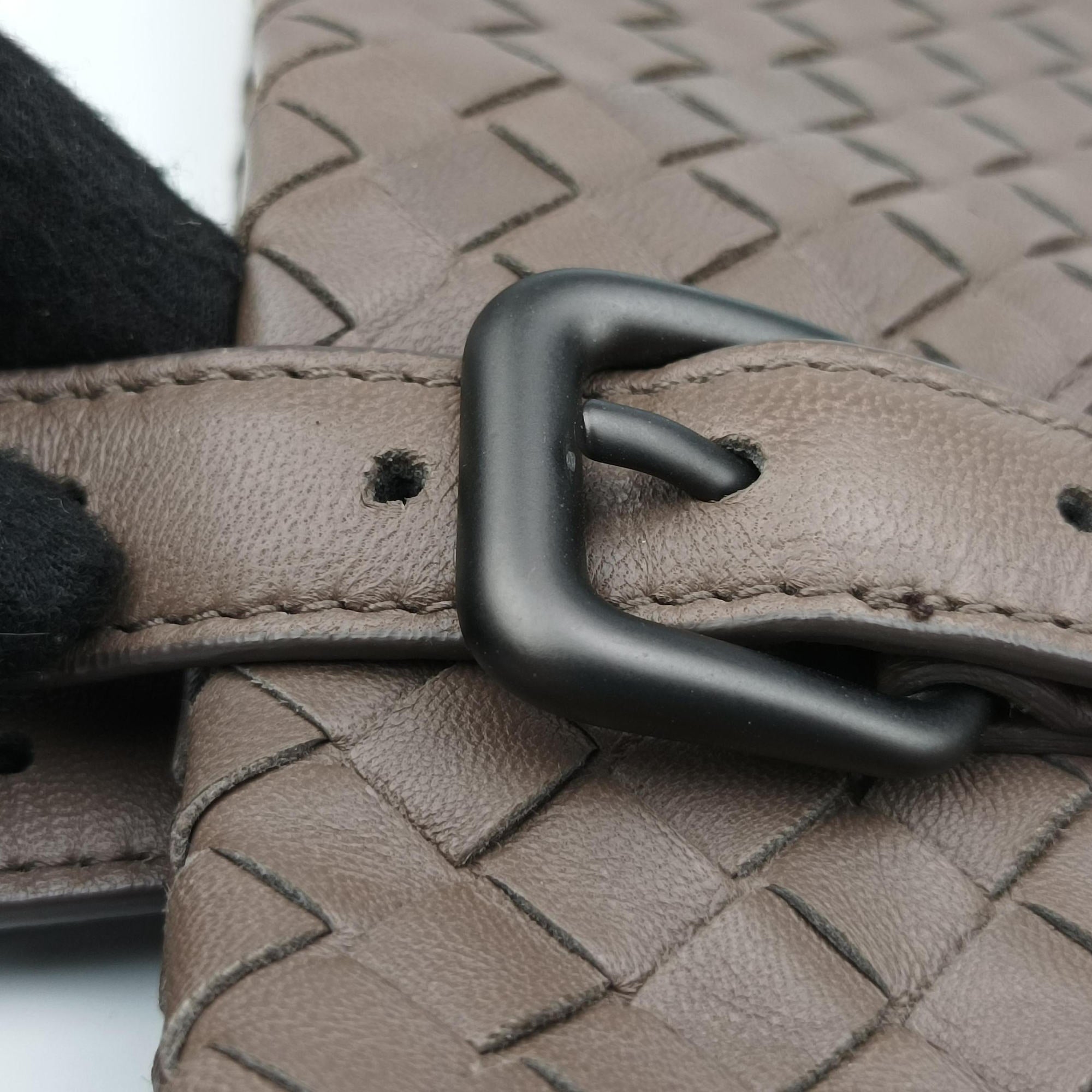 Pre-owned Bottega Veneta Intrecciato Shopper Acatl Brown lambskin  handbag | stylenewstar