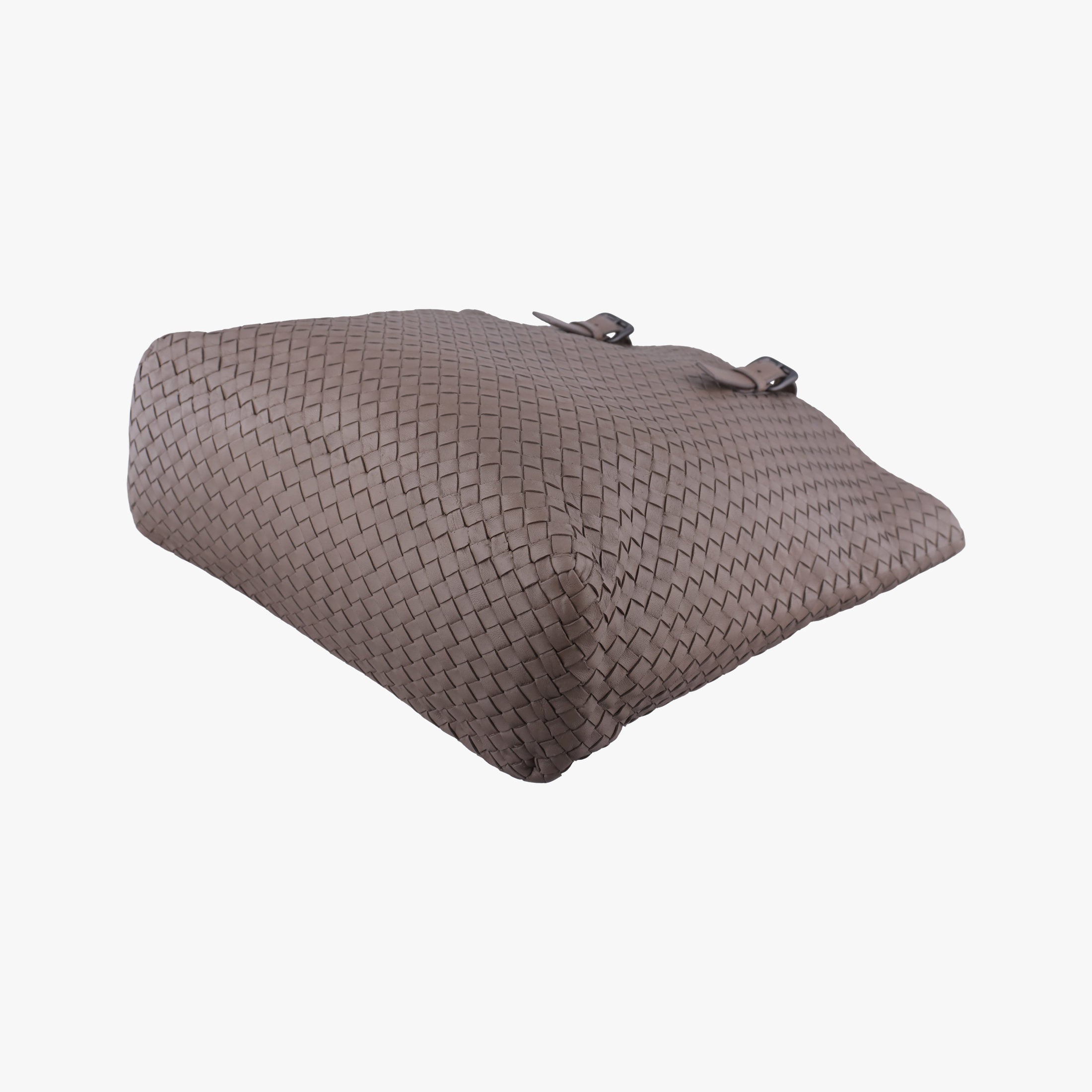 Pre-owned Bottega Veneta Intrecciato Shopper Acatl Brown lambskin  handbag | stylenewstar