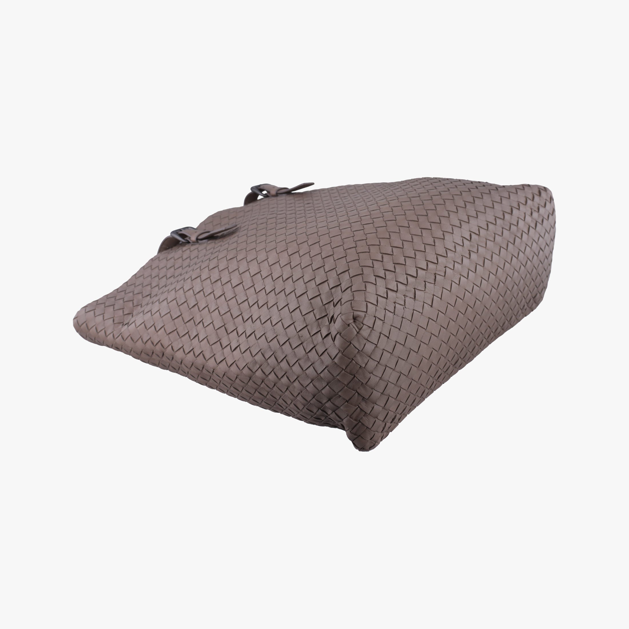 Pre-owned Bottega Veneta Intrecciato Shopper Acatl Brown lambskin  handbag | stylenewstar