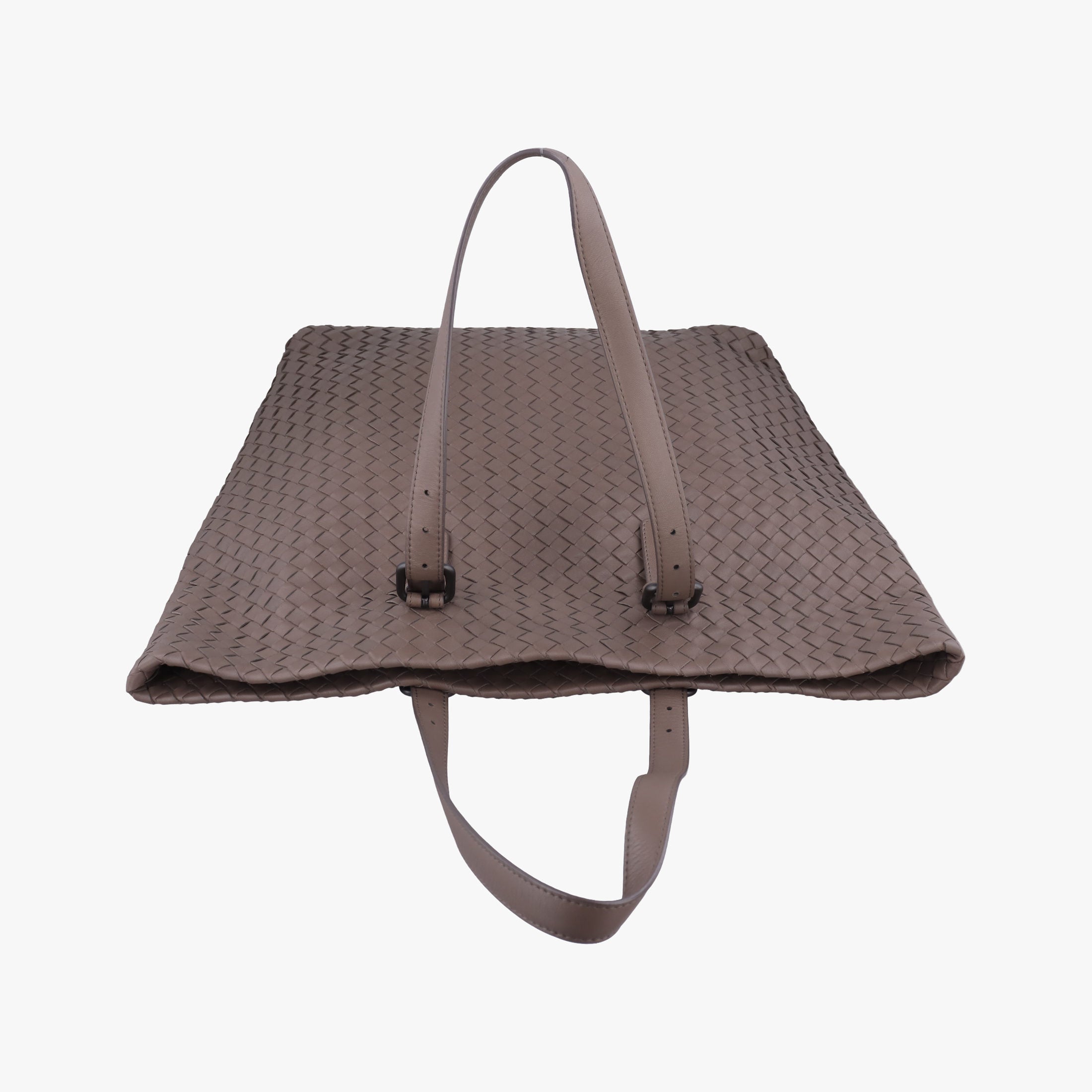 Pre-owned Bottega Veneta Intrecciato Shopper Acatl Brown lambskin  handbag | stylenewstar