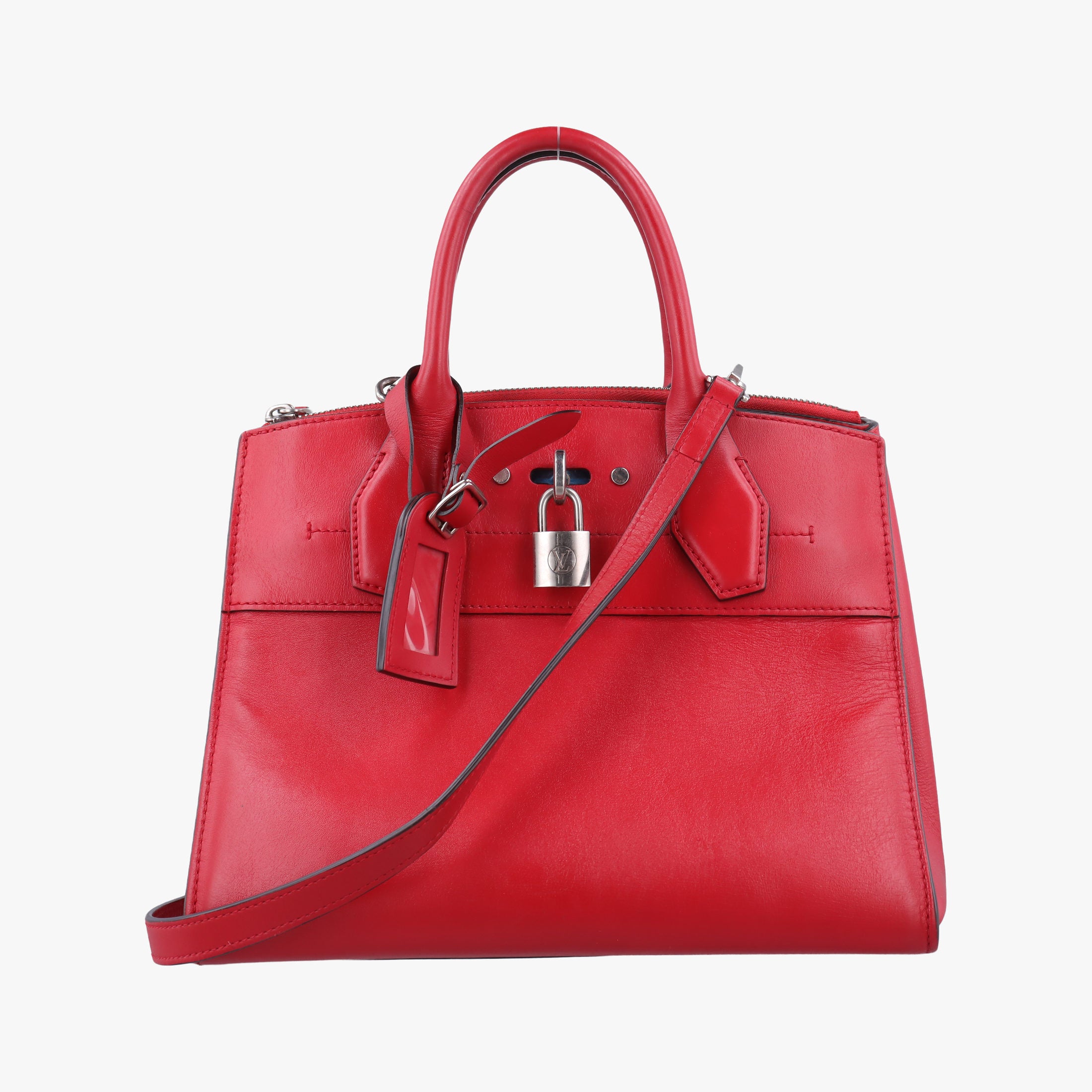 Vintage Louis Vuitton City Steamer PM Rouge leather M51030 shoulderbag | stylenewstar