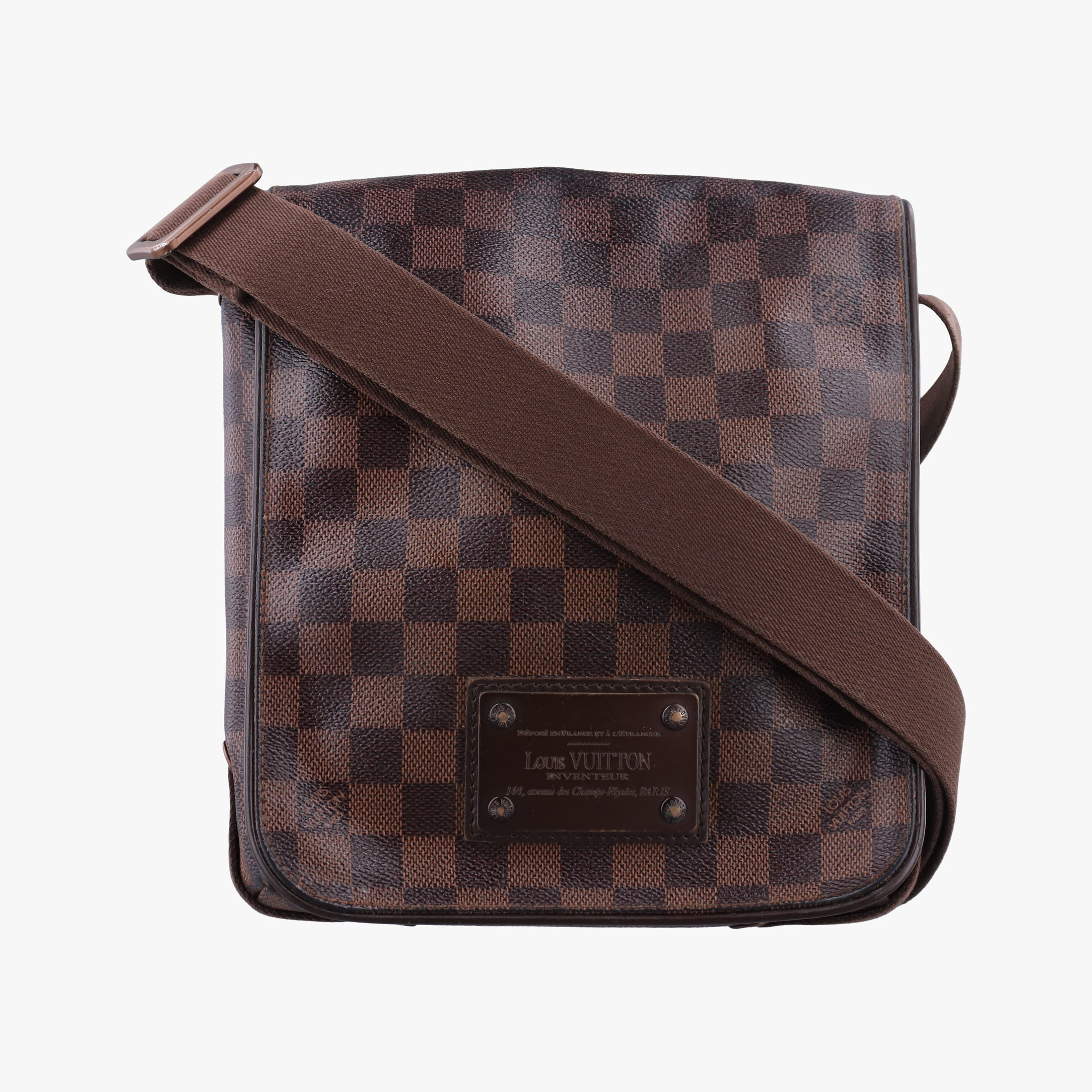Pre-owned Louis Vuitton BROOKLYN PM EBENE Damier Canvas N51210 shoulderbag | stylenewstar