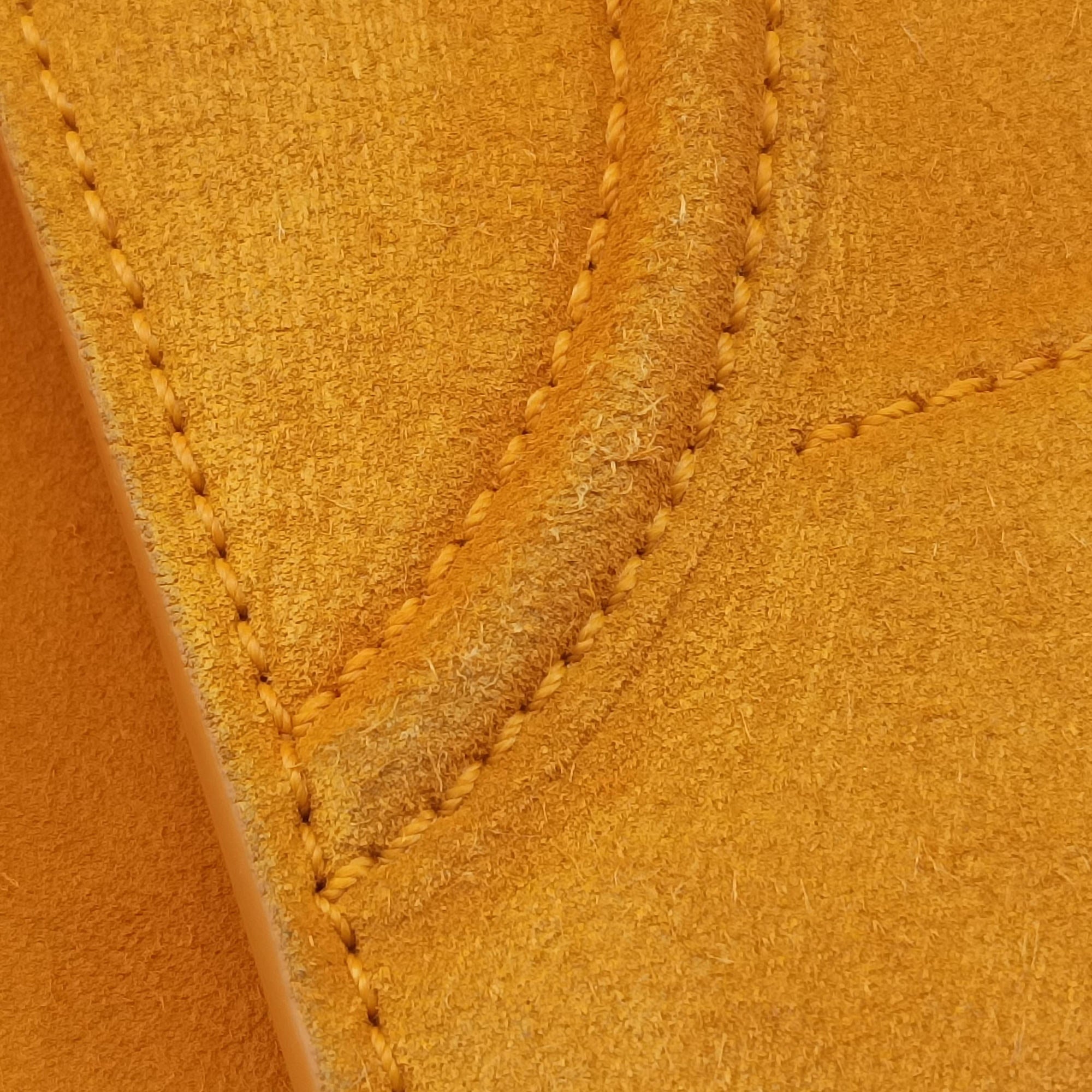 Pre-owned Celine Luggage Small Square Phantom Yellow suede  handbag | stylenewstar