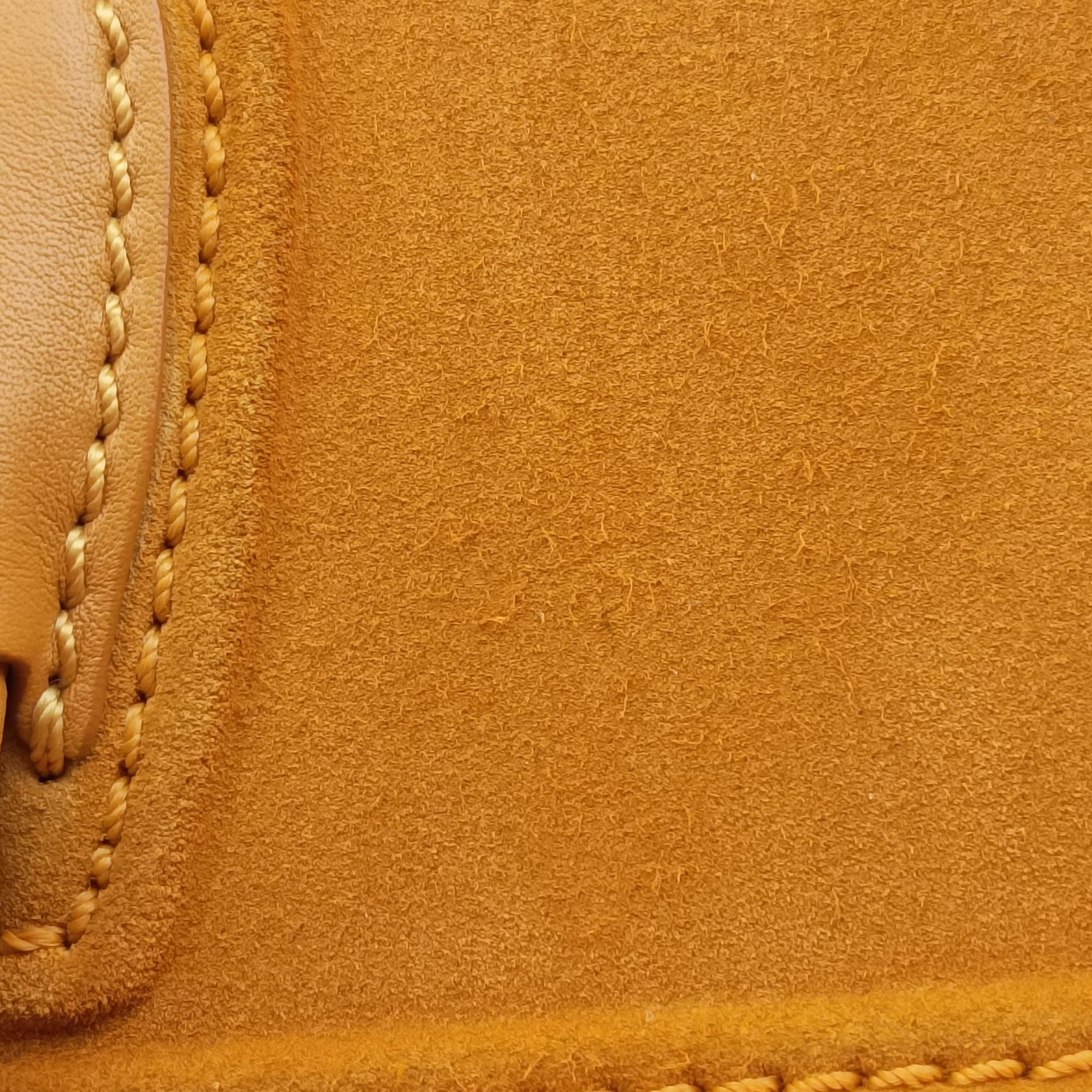 Pre-owned Celine Luggage Small Square Phantom Yellow suede  handbag | stylenewstar