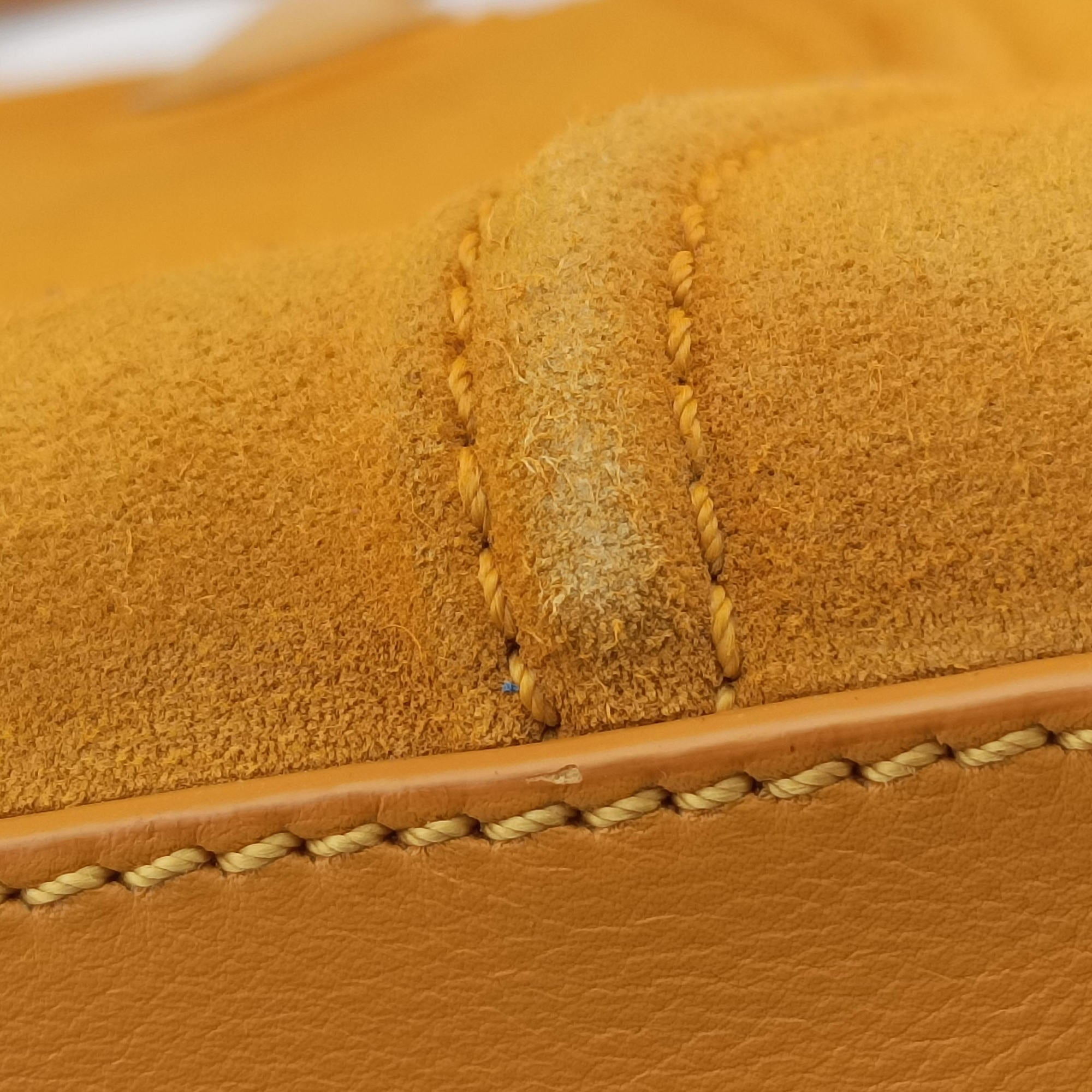 Pre-owned Celine Luggage Small Square Phantom Yellow suede  handbag | stylenewstar