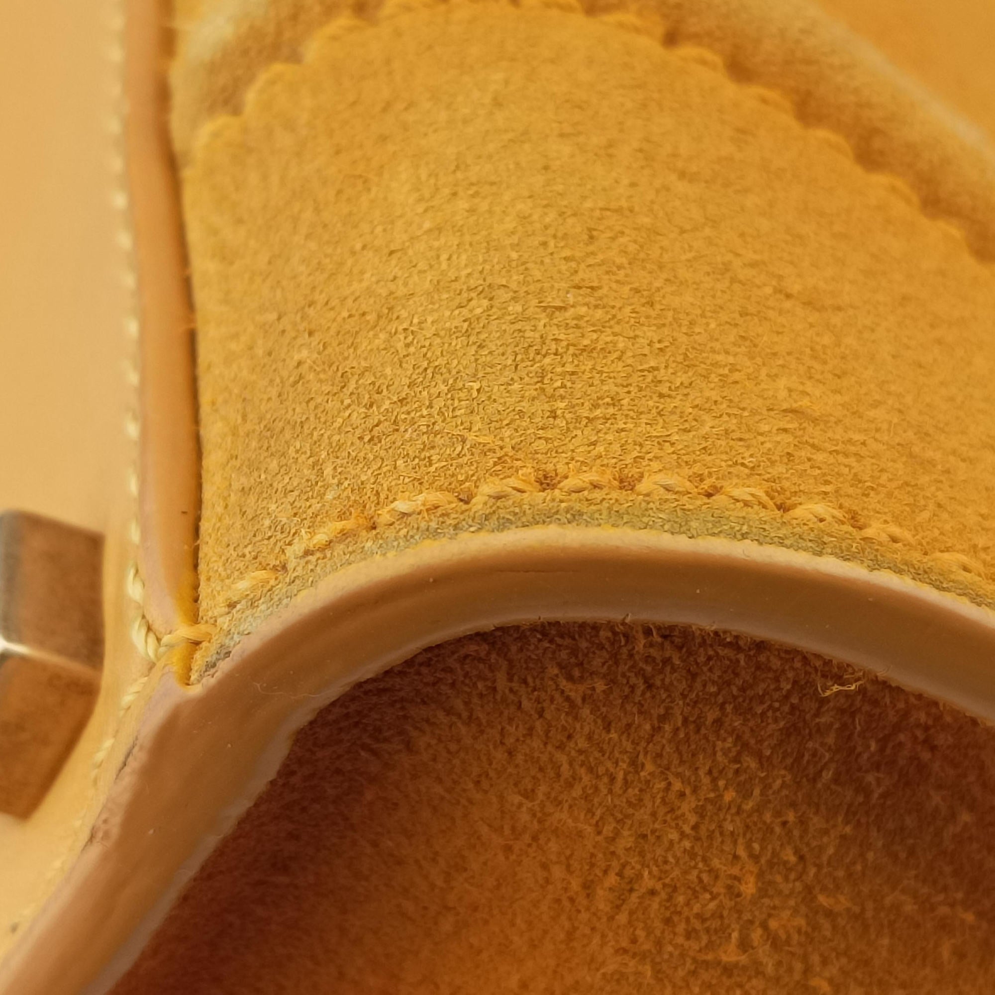 Pre-owned Celine Luggage Small Square Phantom Yellow suede  handbag | stylenewstar