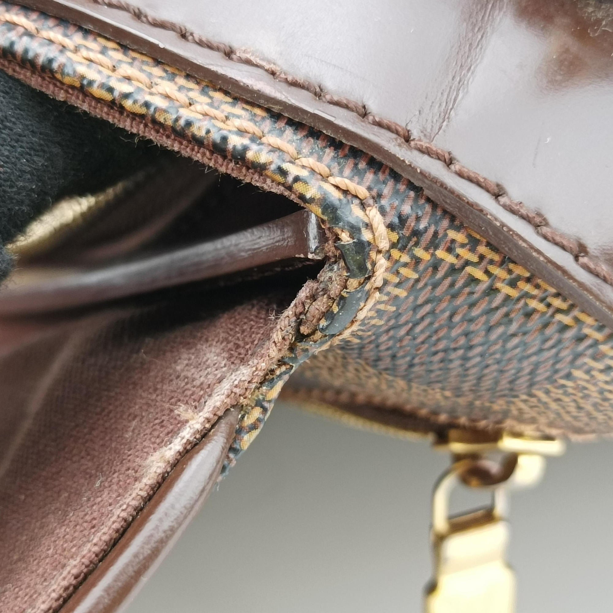 Pre-owned Louis Vuitton SPENCER EBENE Damier　Canvas N58021 shoulderbag | stylenewstar