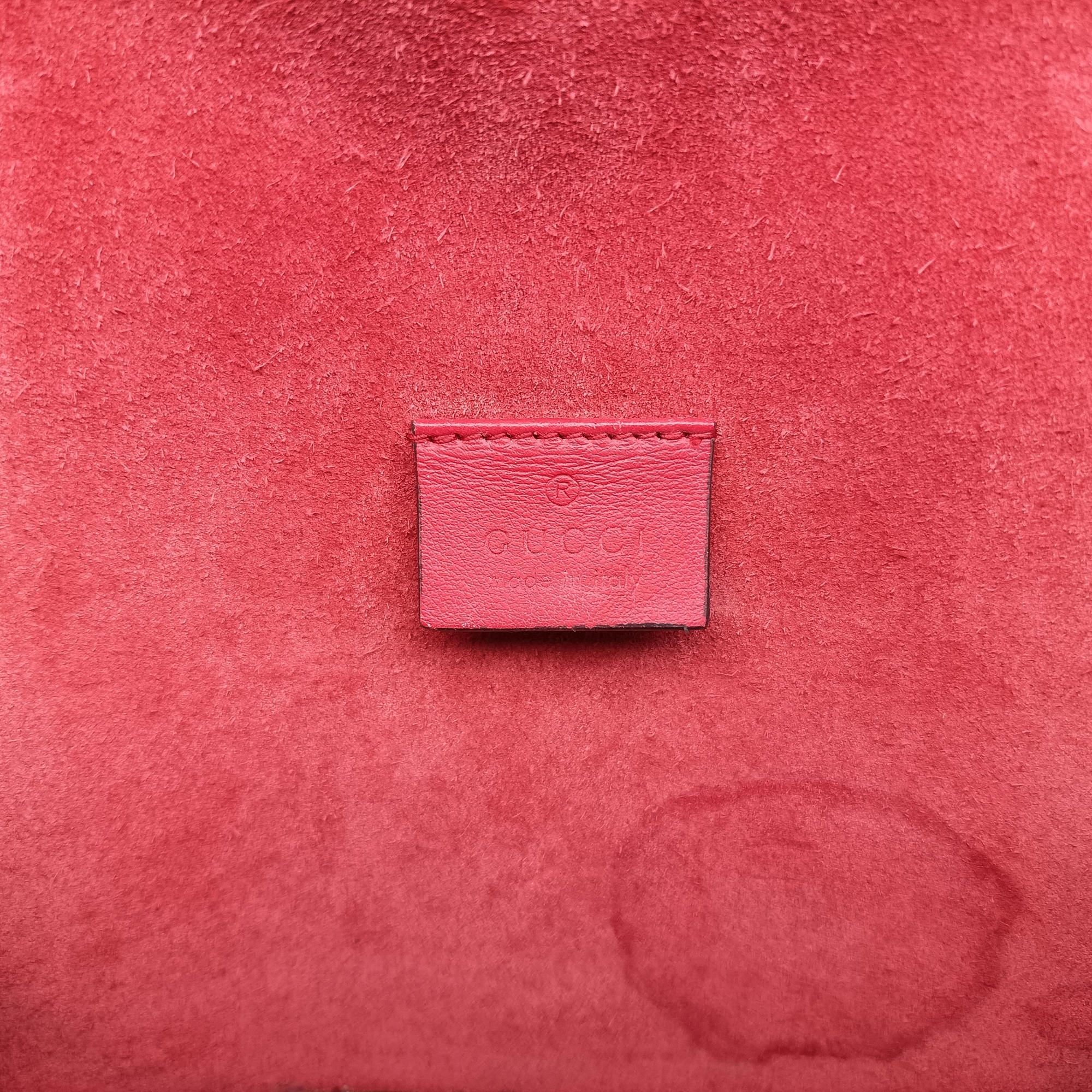 Pre-owned Gucci Dionysus beige×red PVC coated canvas×suede 421970 shoulderbag | stylenewstar
