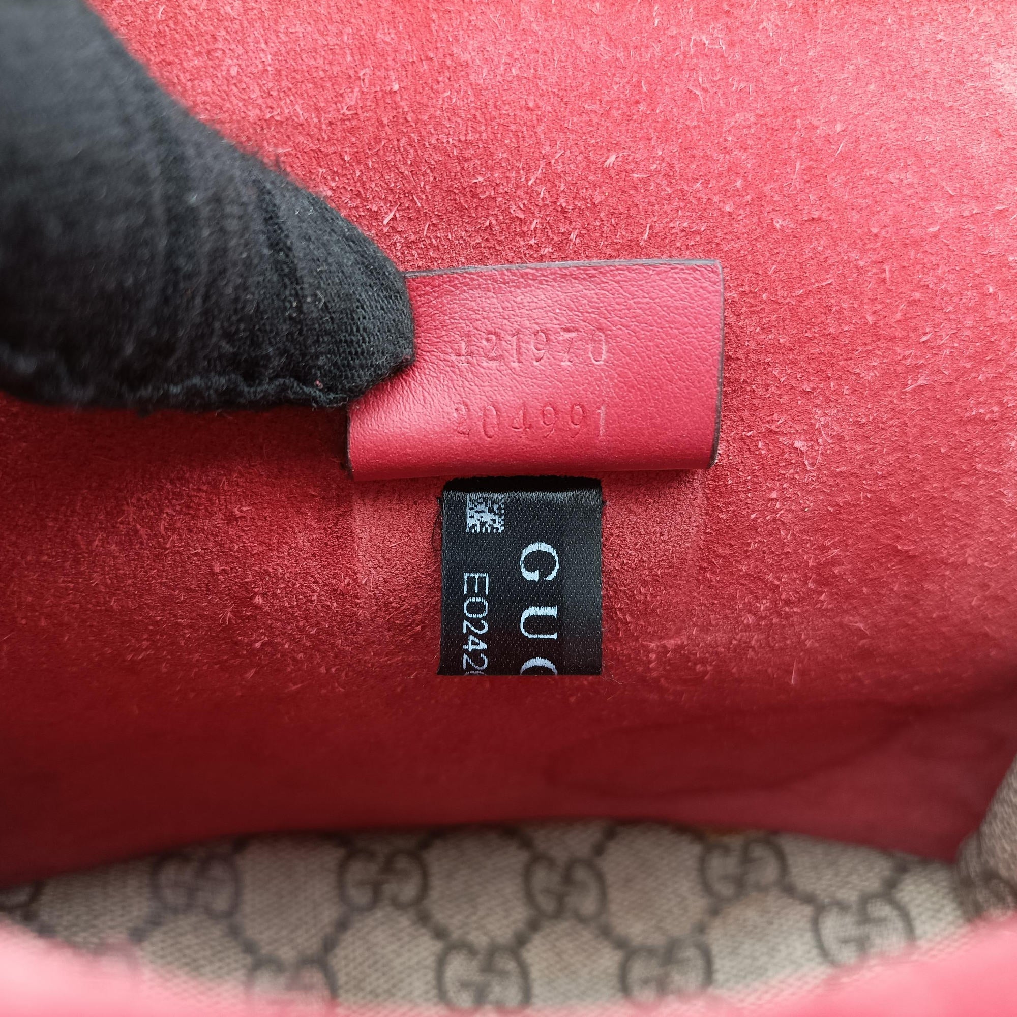 Pre-owned Gucci Dionysus beige×red PVC coated canvas×suede 421970 shoulderbag | stylenewstar