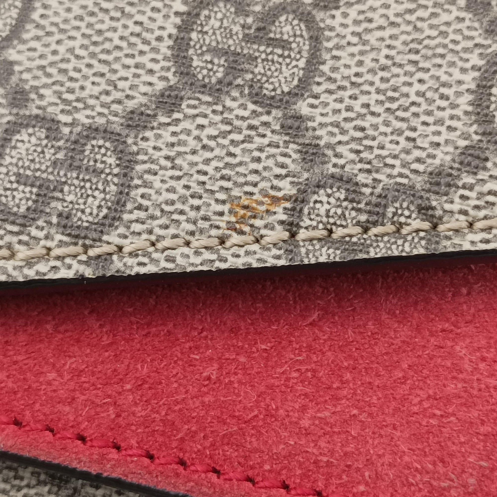 Pre-owned Gucci Dionysus beige×red PVC coated canvas×suede 421970 shoulderbag | stylenewstar