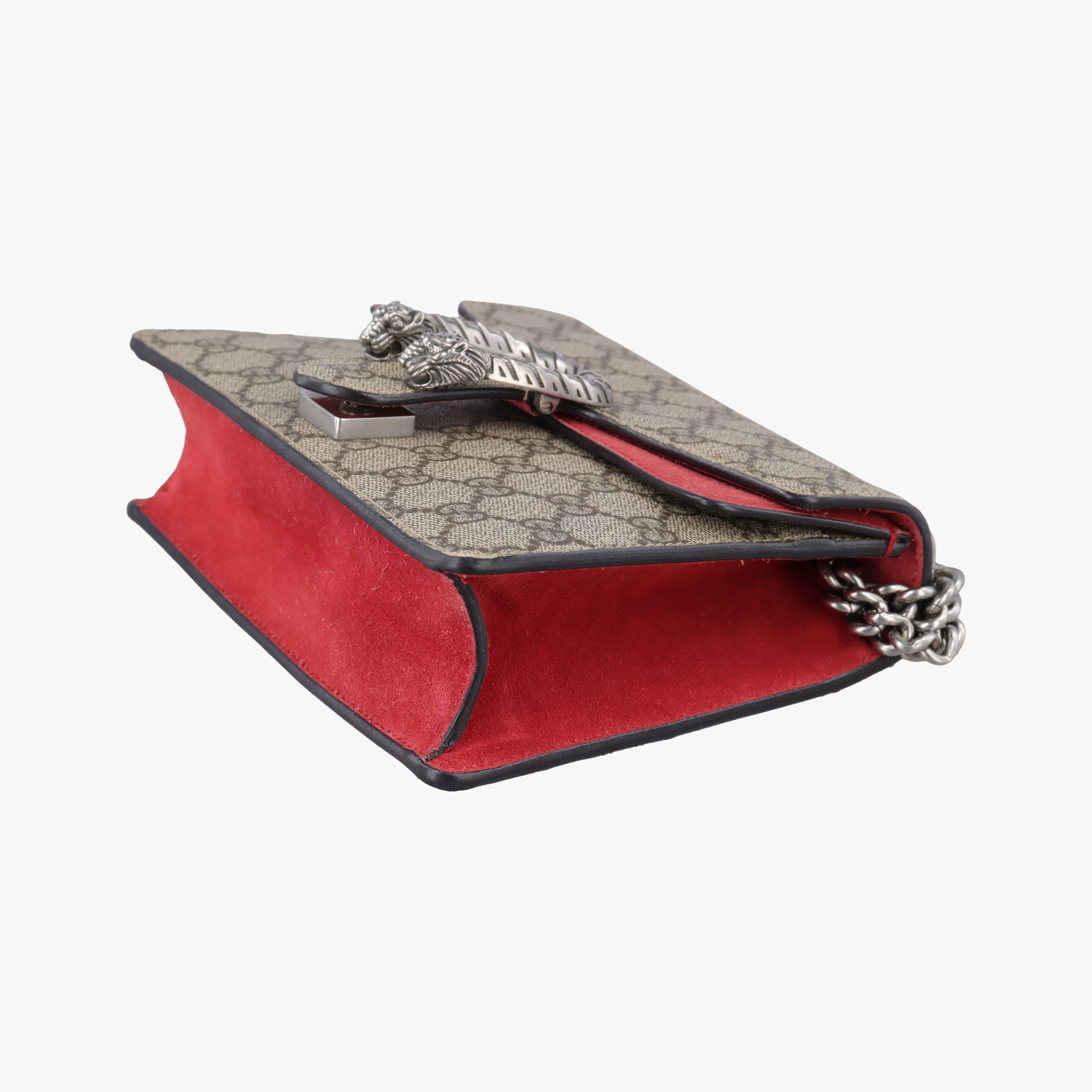 Pre-owned Gucci Dionysus beige×red PVC coated canvas×suede 421970 shoulderbag | stylenewstar