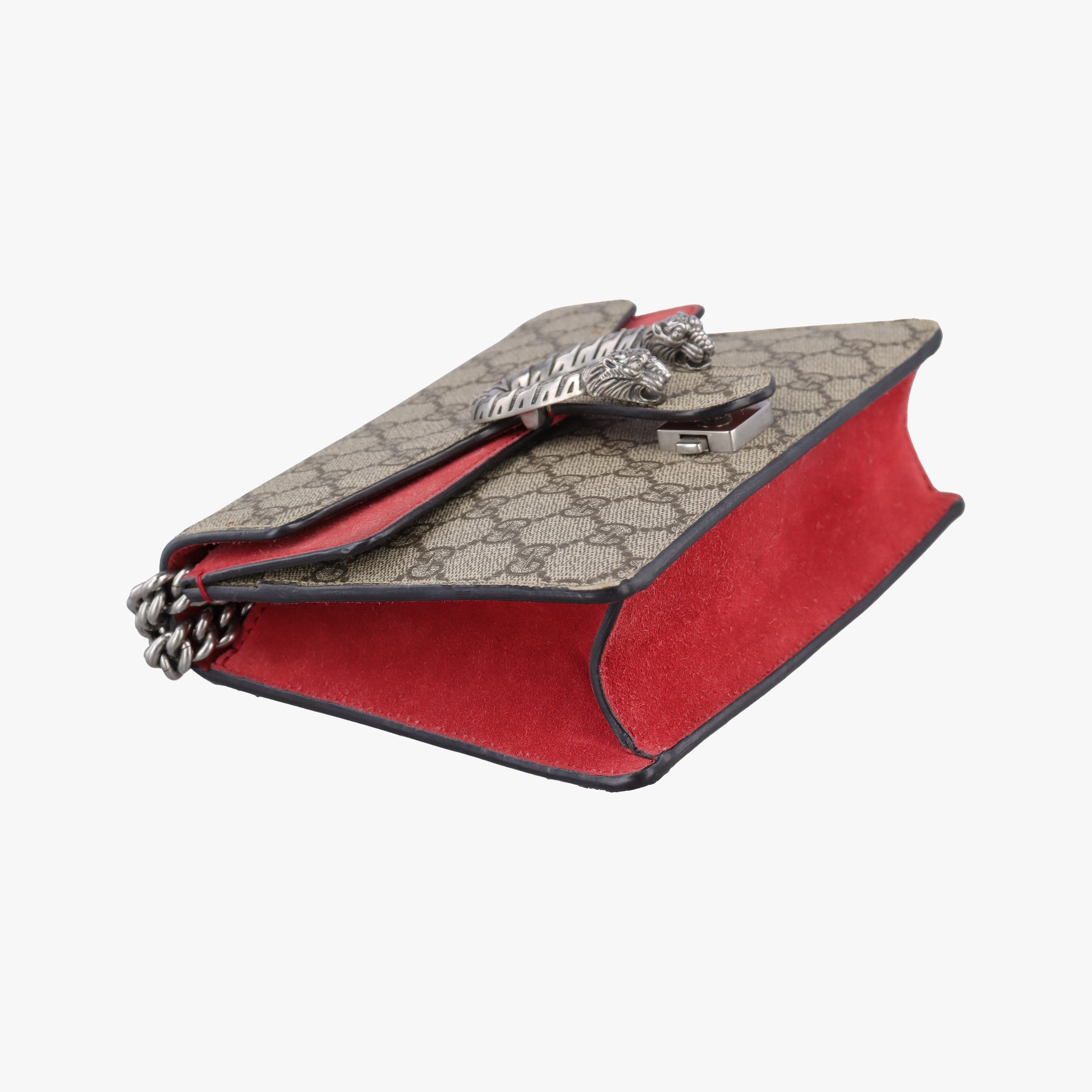 Pre-owned Gucci Dionysus beige×red PVC coated canvas×suede 421970 shoulderbag | stylenewstar