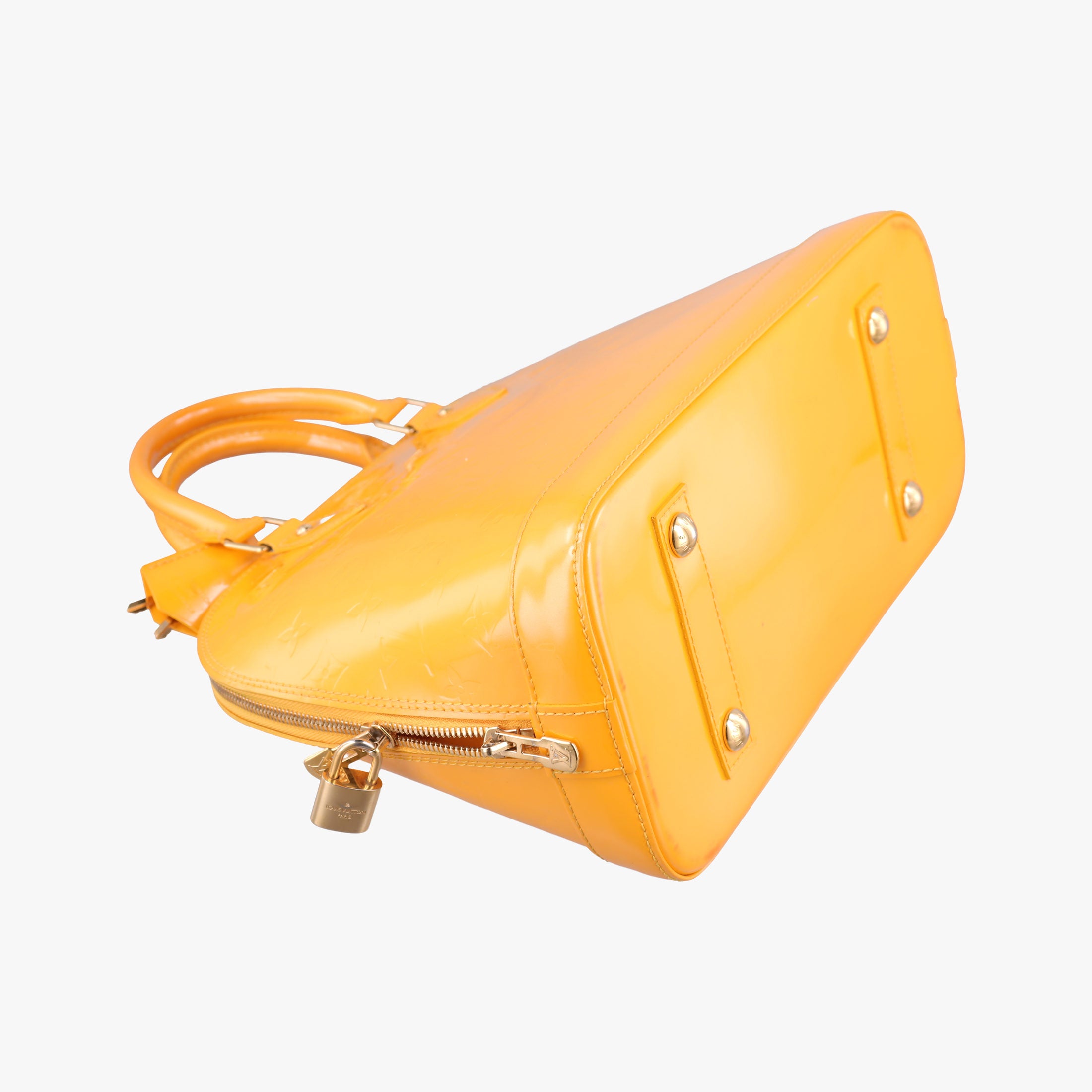 Pre-owned Louis Vuitton Alma PM Citrine Vernis M90101 handbag | stylenewstar