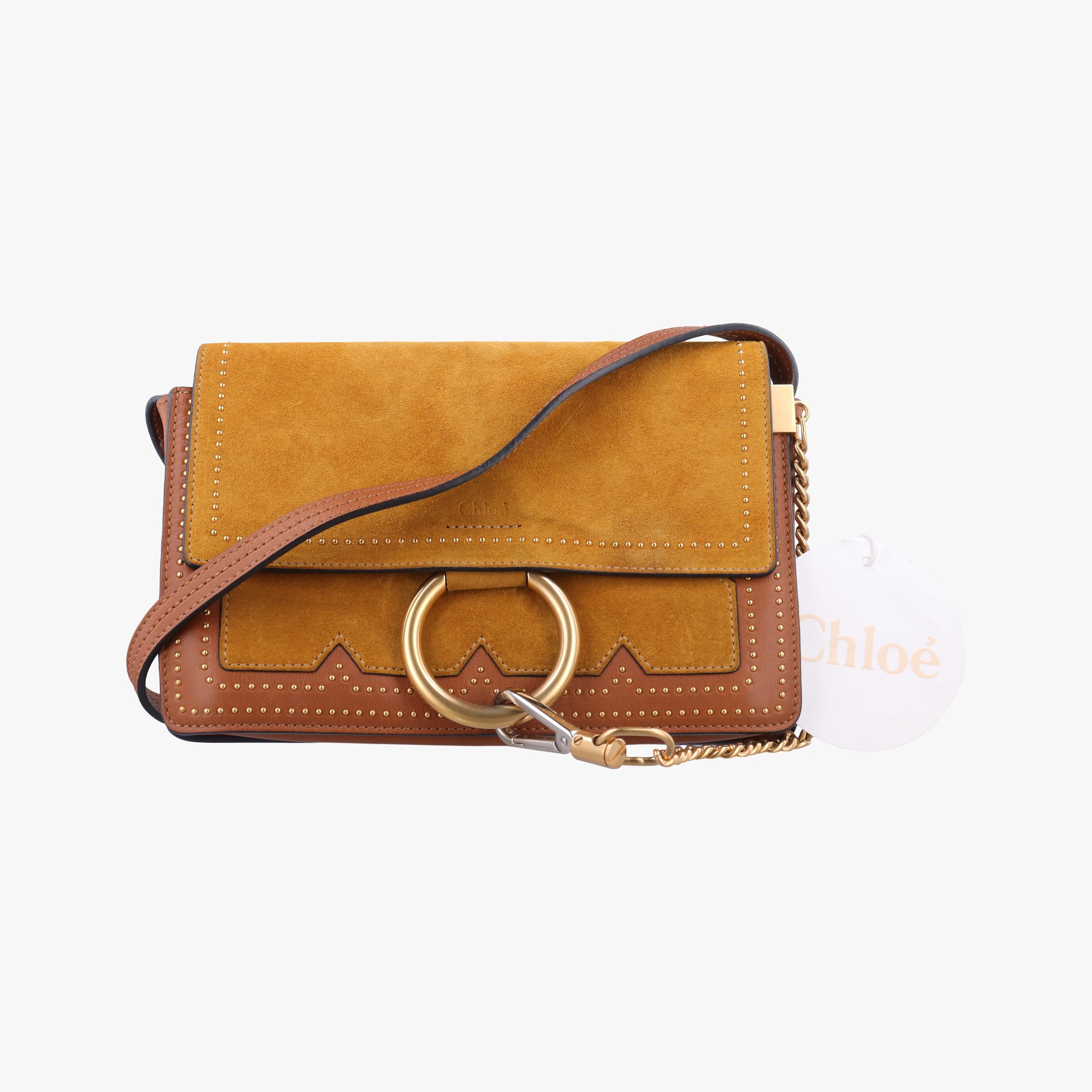 Pre-owned Chloe FAYE Yellow Leather × Suede  shoulderbag | stylenewstar