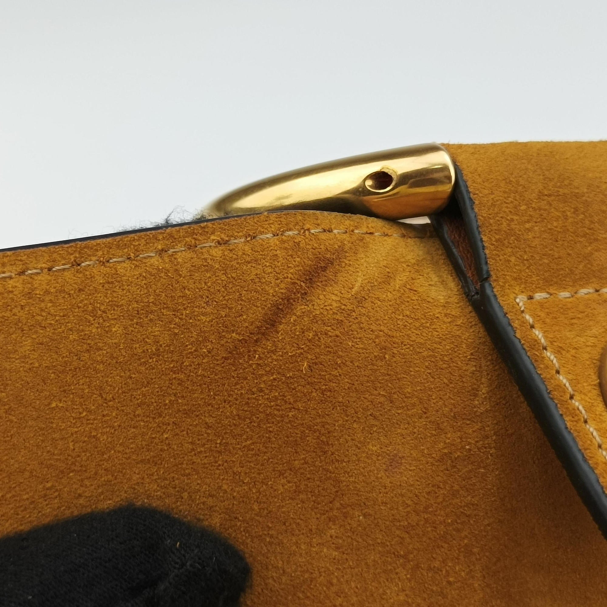 Pre-owned Chloe FAYE Yellow Leather × Suede  shoulderbag | stylenewstar