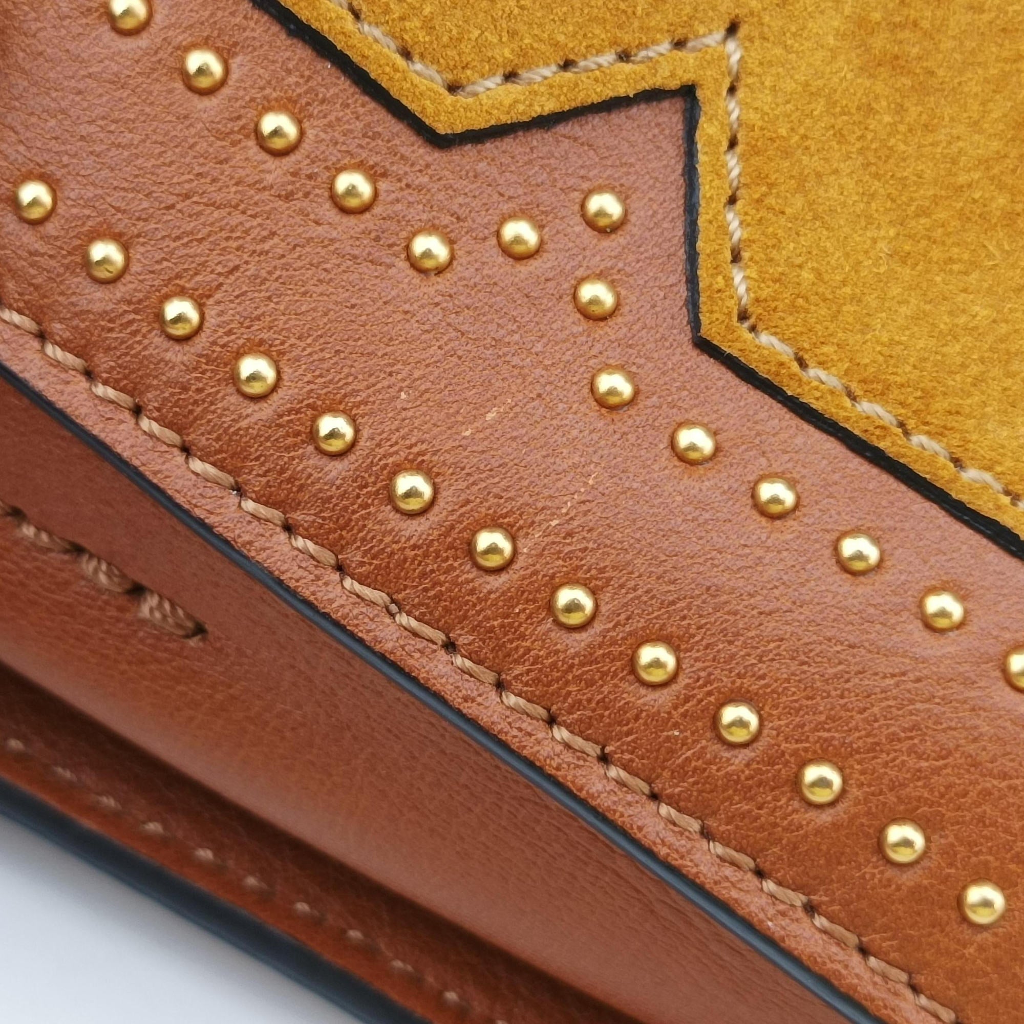 Pre-owned Chloe FAYE Yellow Leather × Suede  shoulderbag | stylenewstar
