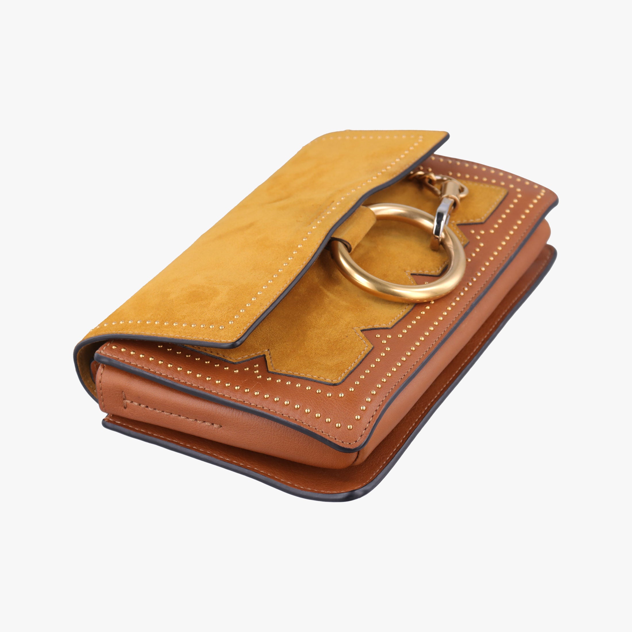 Pre-owned Chloe FAYE Yellow Leather × Suede  shoulderbag | stylenewstar