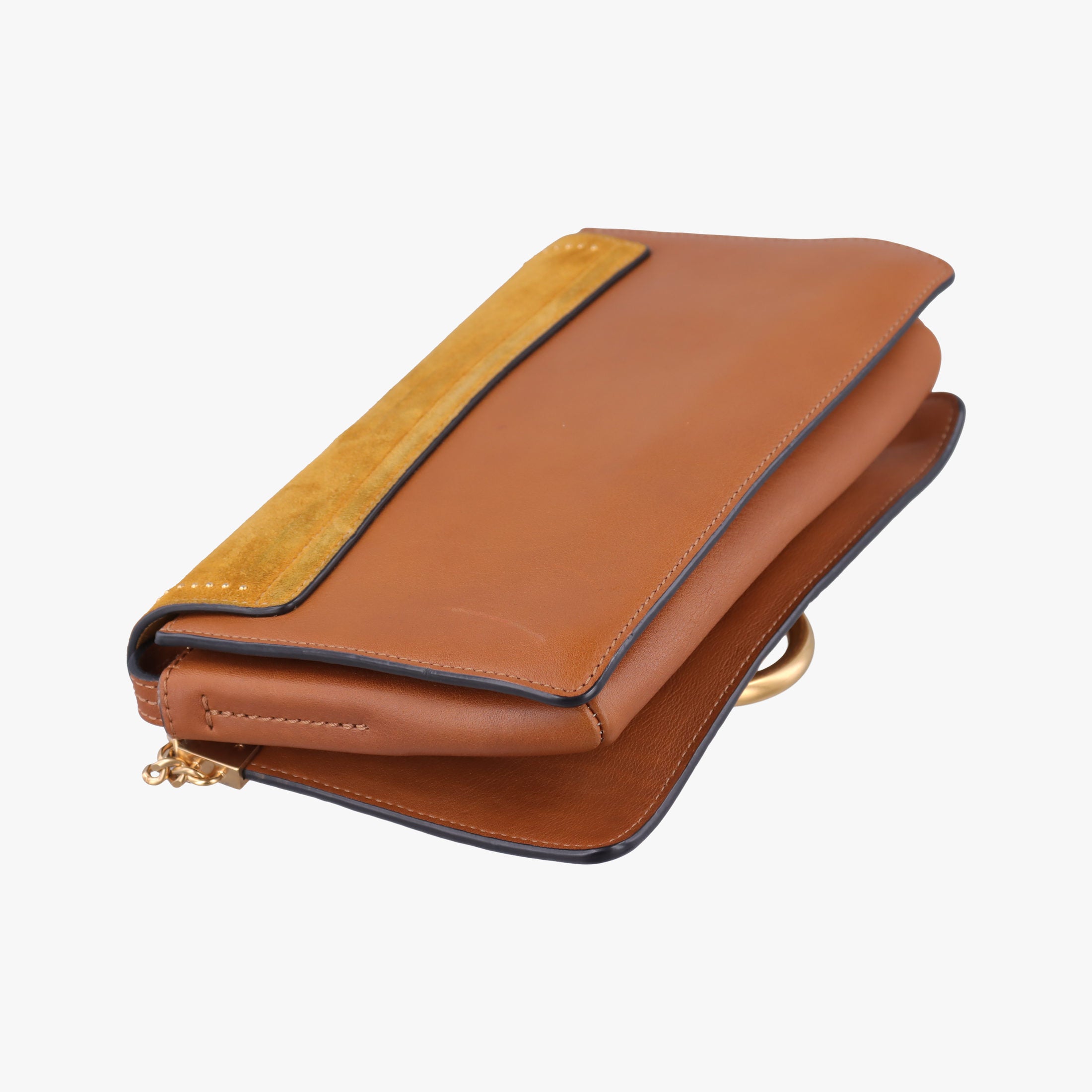 Pre-owned Chloe FAYE Yellow Leather × Suede  shoulderbag | stylenewstar