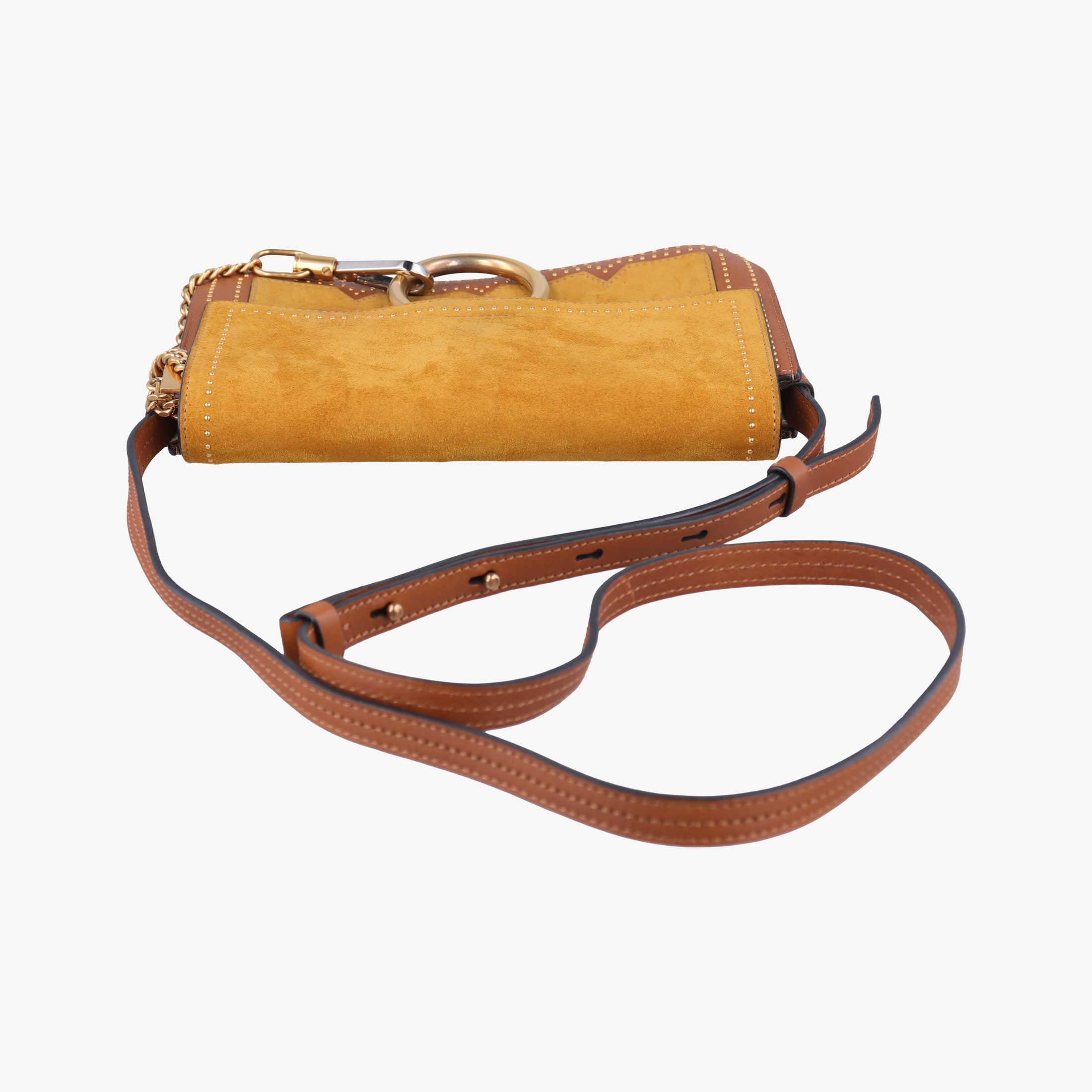 Pre-owned Chloe FAYE Yellow Leather × Suede  shoulderbag | stylenewstar