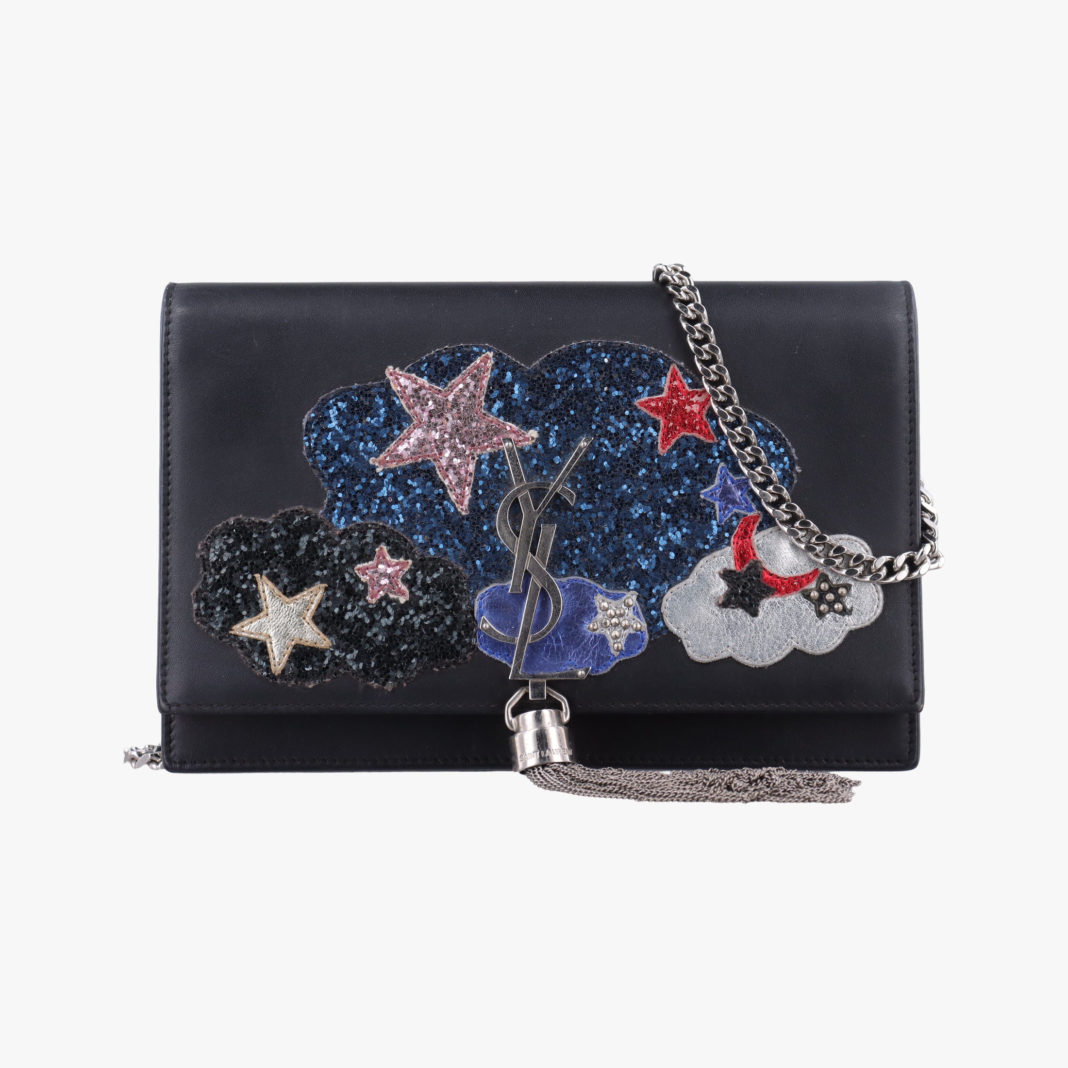 Pre-owned Yves Saint Laurent KATE Black Leather 455263 shoulderbag | stylenewstar