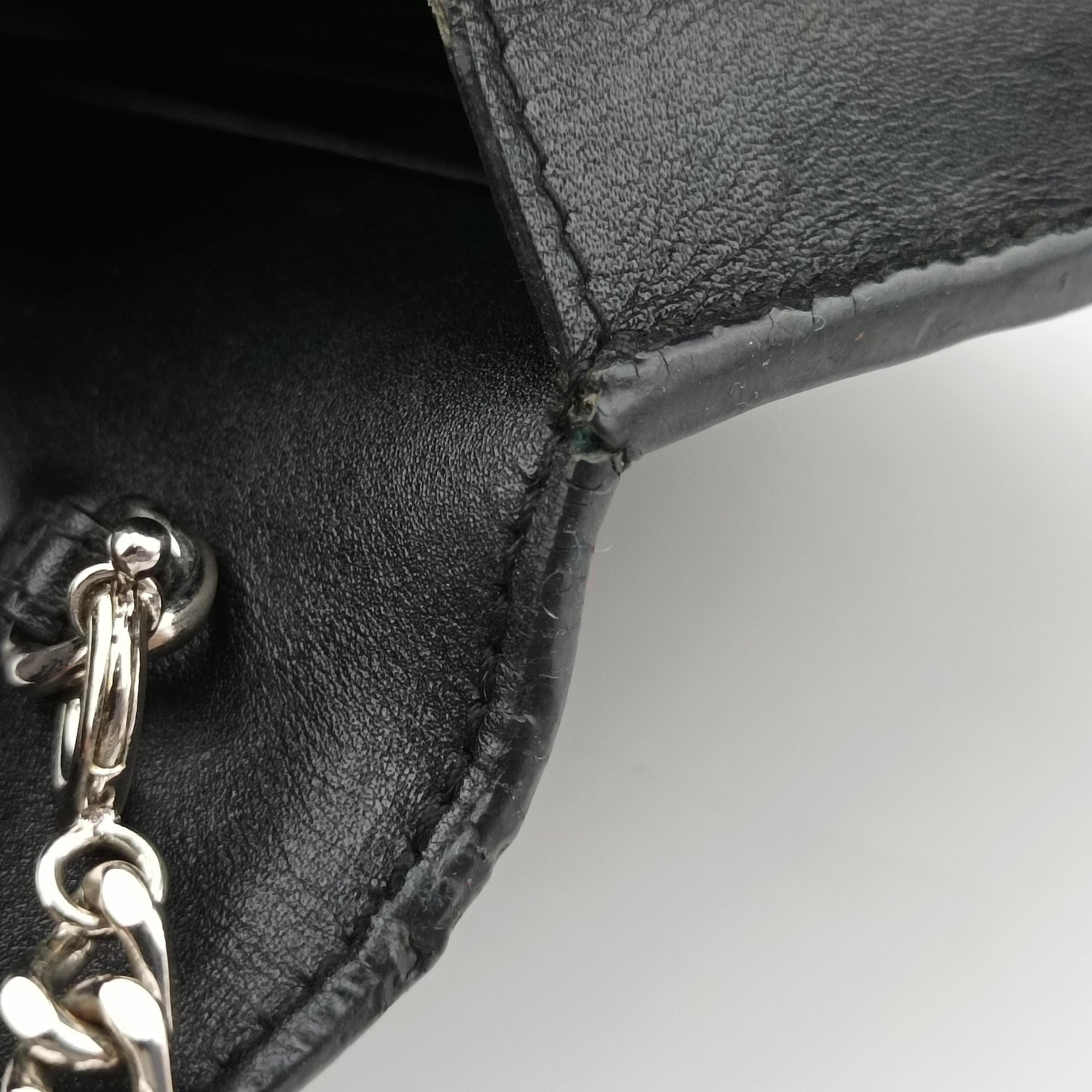 Pre-owned Yves Saint Laurent KATE Black Leather 455263 shoulderbag | stylenewstar