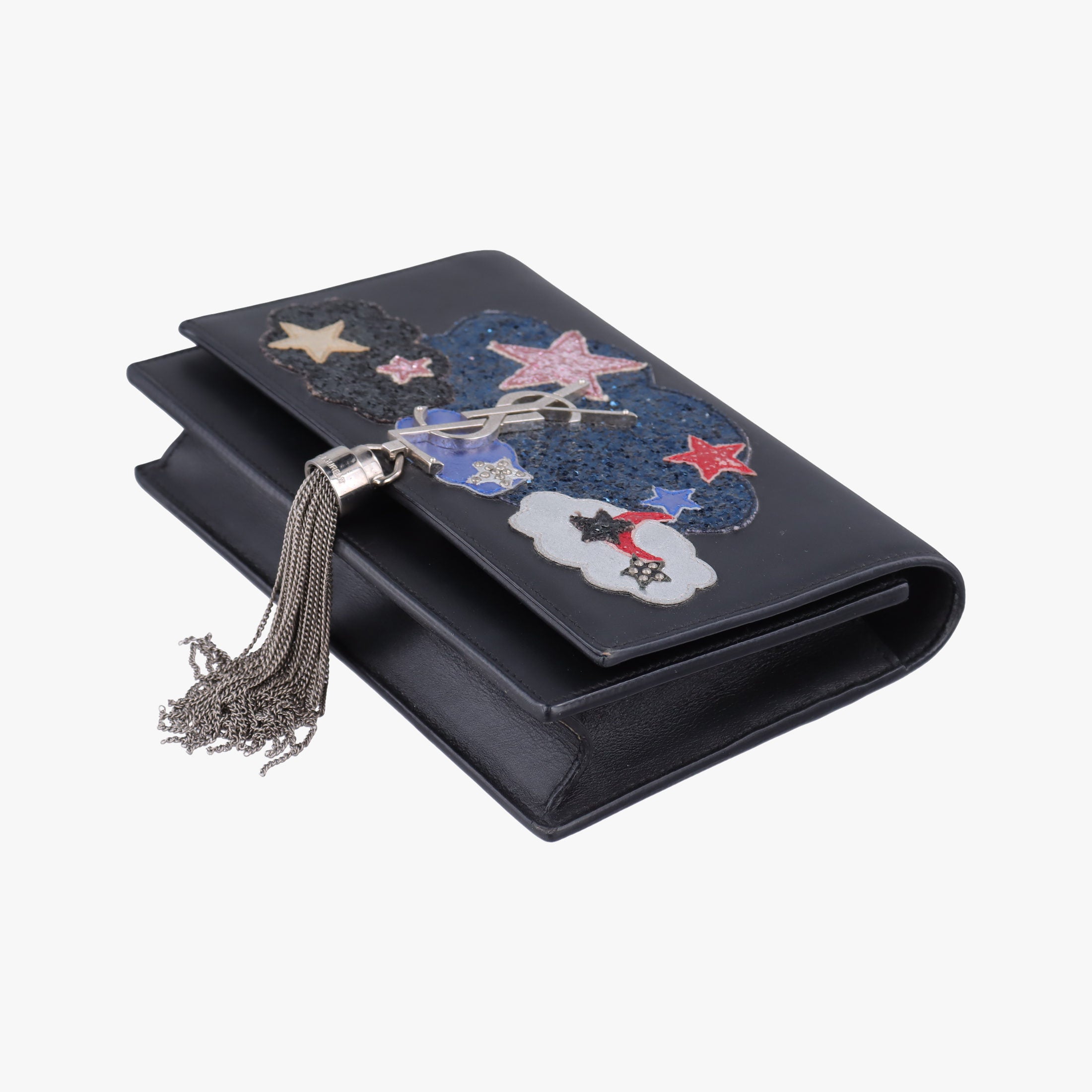 Pre-owned Yves Saint Laurent KATE Black Leather 455263 shoulderbag | stylenewstar