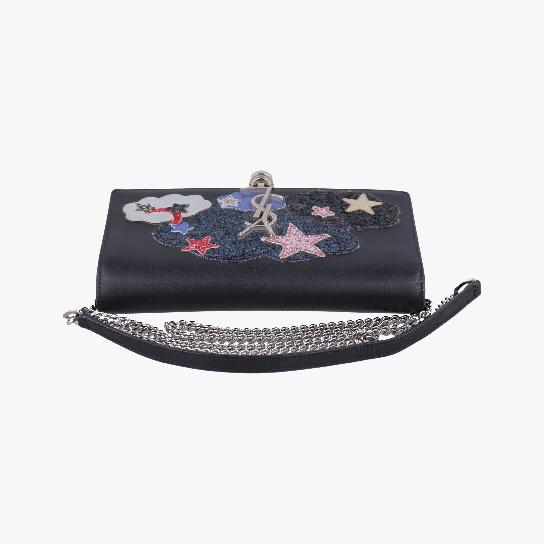 Pre-owned Yves Saint Laurent KATE Black Leather 455263 shoulderbag | stylenewstar